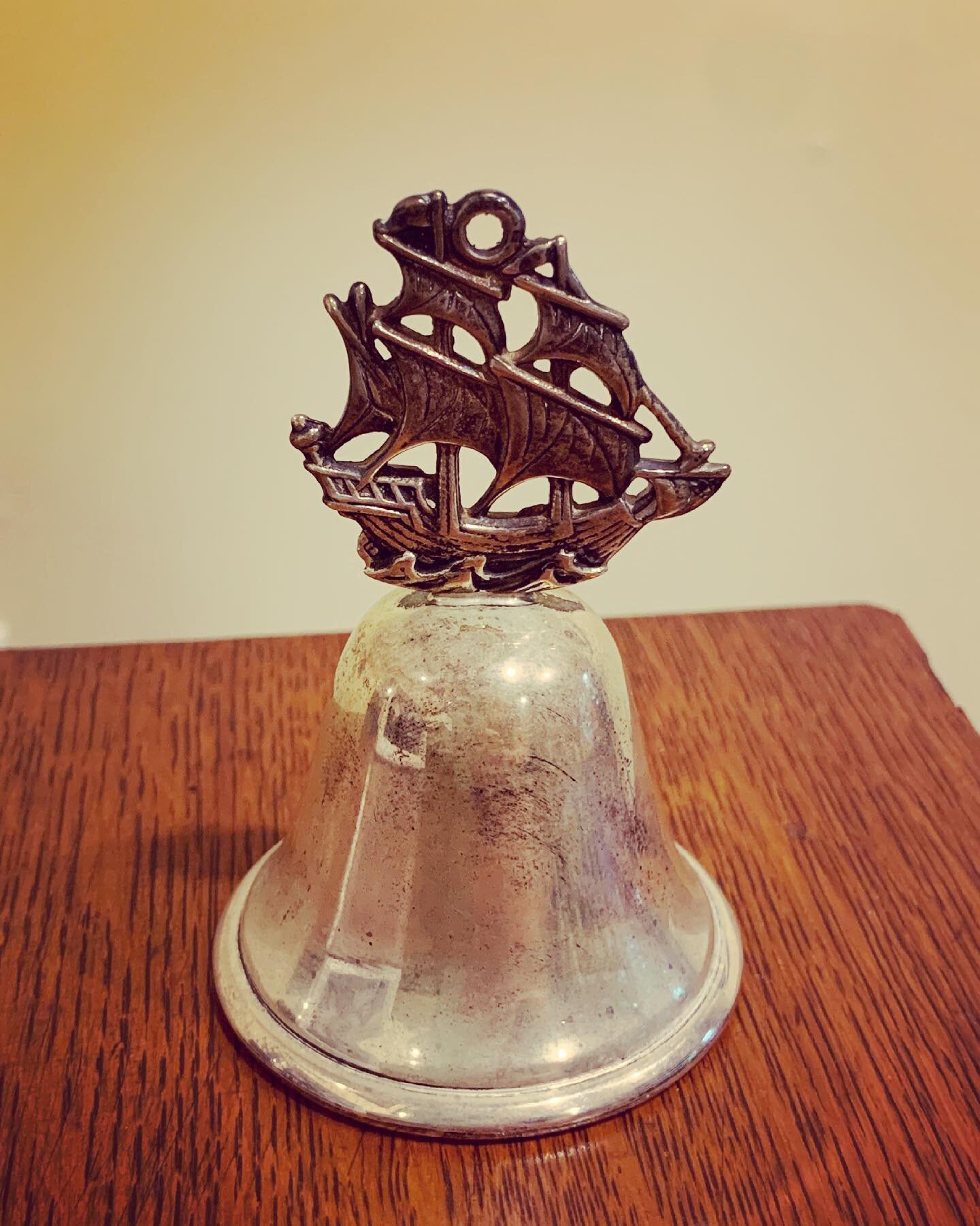 It was the silvery tinkling of a bell that woke her after midnight&hellip;

Who once rang this bell, and why?

Found in my grandmother&rsquo;s silver collection. 

#thestorycabinet #thestorytellerya #writingprompts #writewithme #oldstuffiscool #antiq