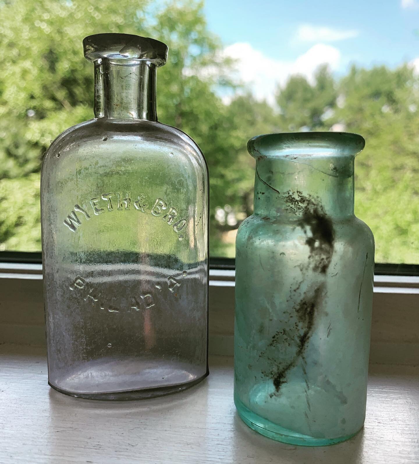 &ldquo;Wyeth &amp; Bro. / Philad&rsquo;a.&rdquo;
What did these bottles once hold? Someone wanted what was in them. Why?

Found in a forgotten antique store in Maine. 

#thestorycabinet #writingprompts #oldstuffiscool #writewithme #antiquefinds #thes