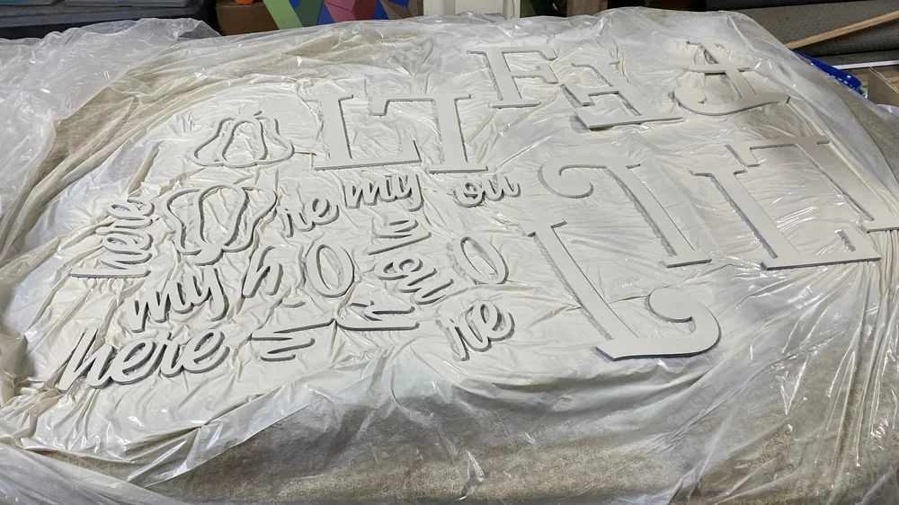 Space needed to paint &amp; dry