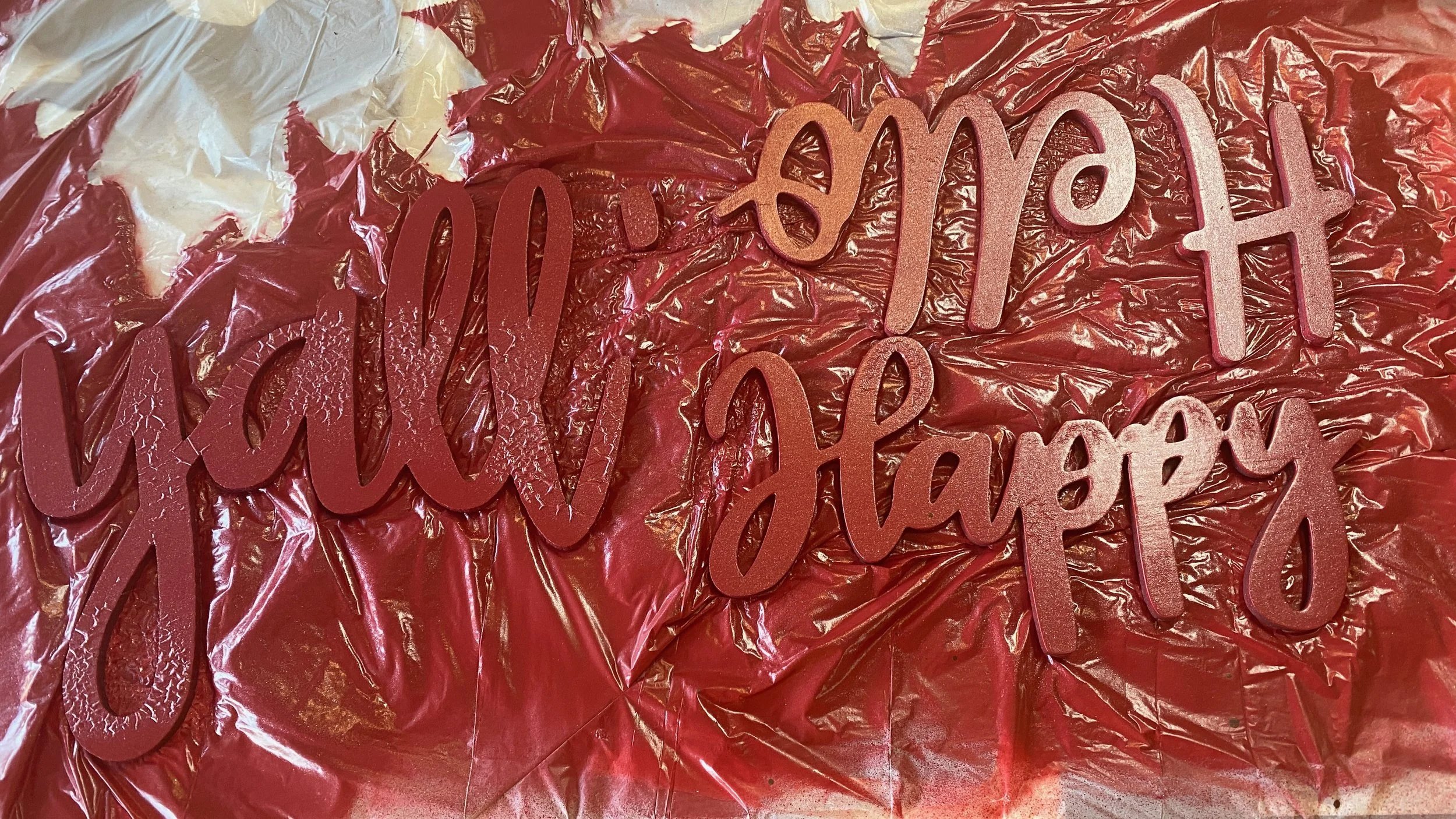 Paint Oops ... it crinkled but for just a couple of pieces