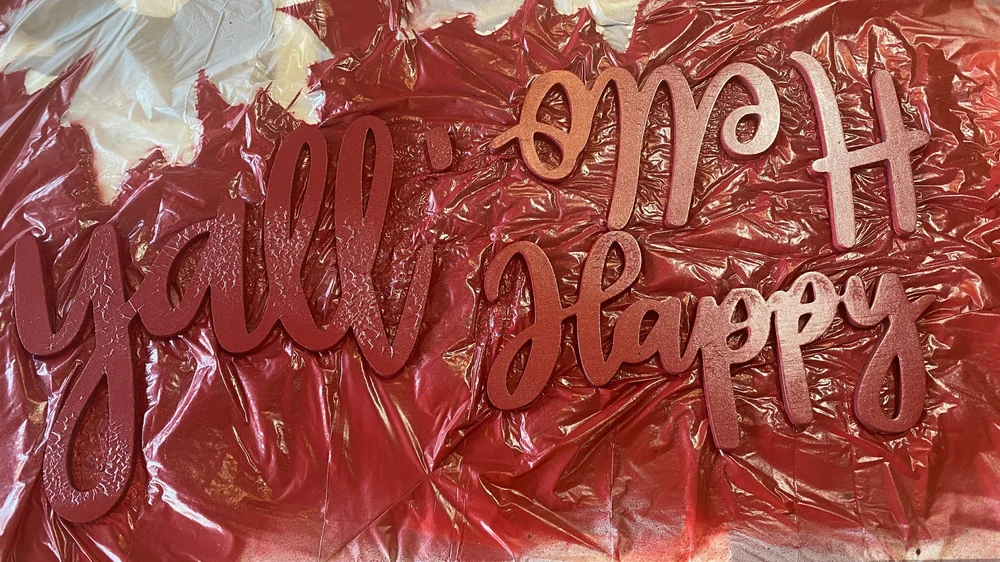 Paint Oops ... it crinkled but for just a couple of pieces