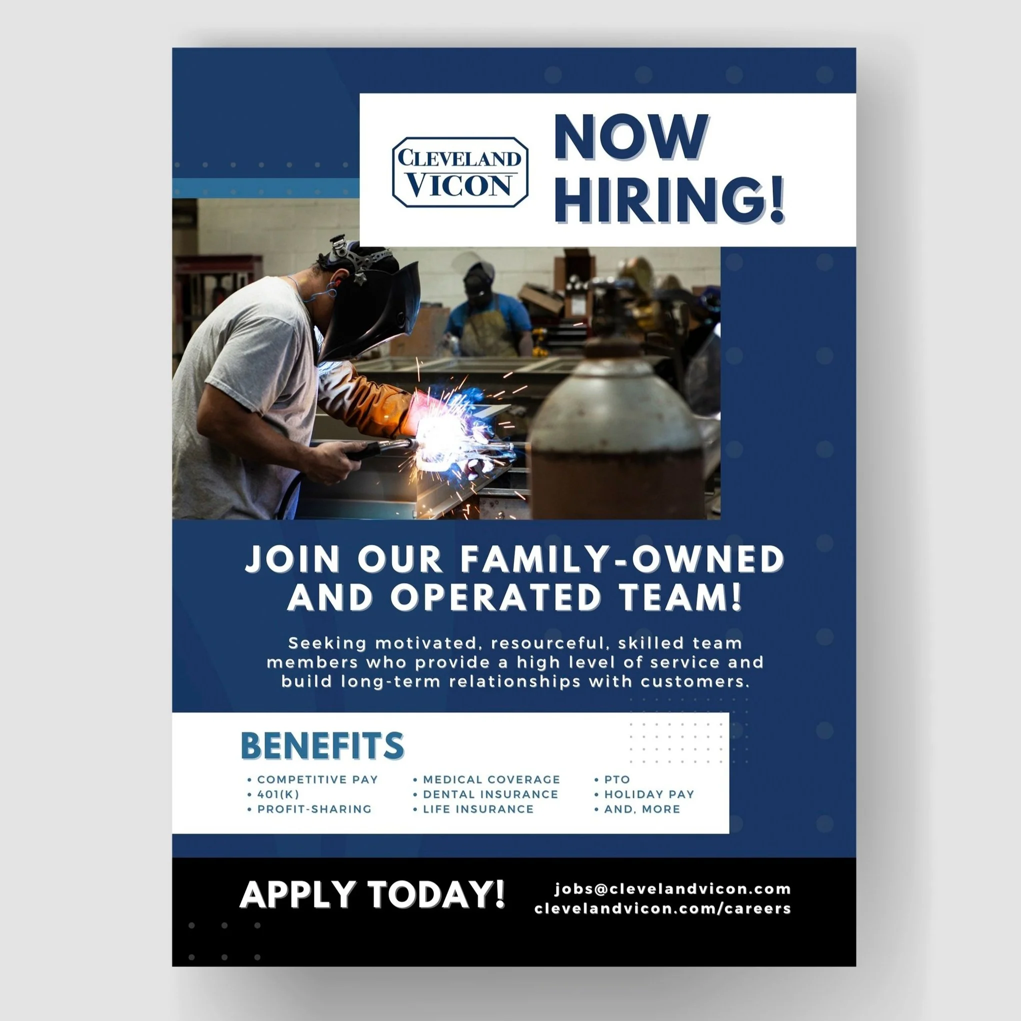 Cleveland Vicon Now Hiring Flyer by MOD