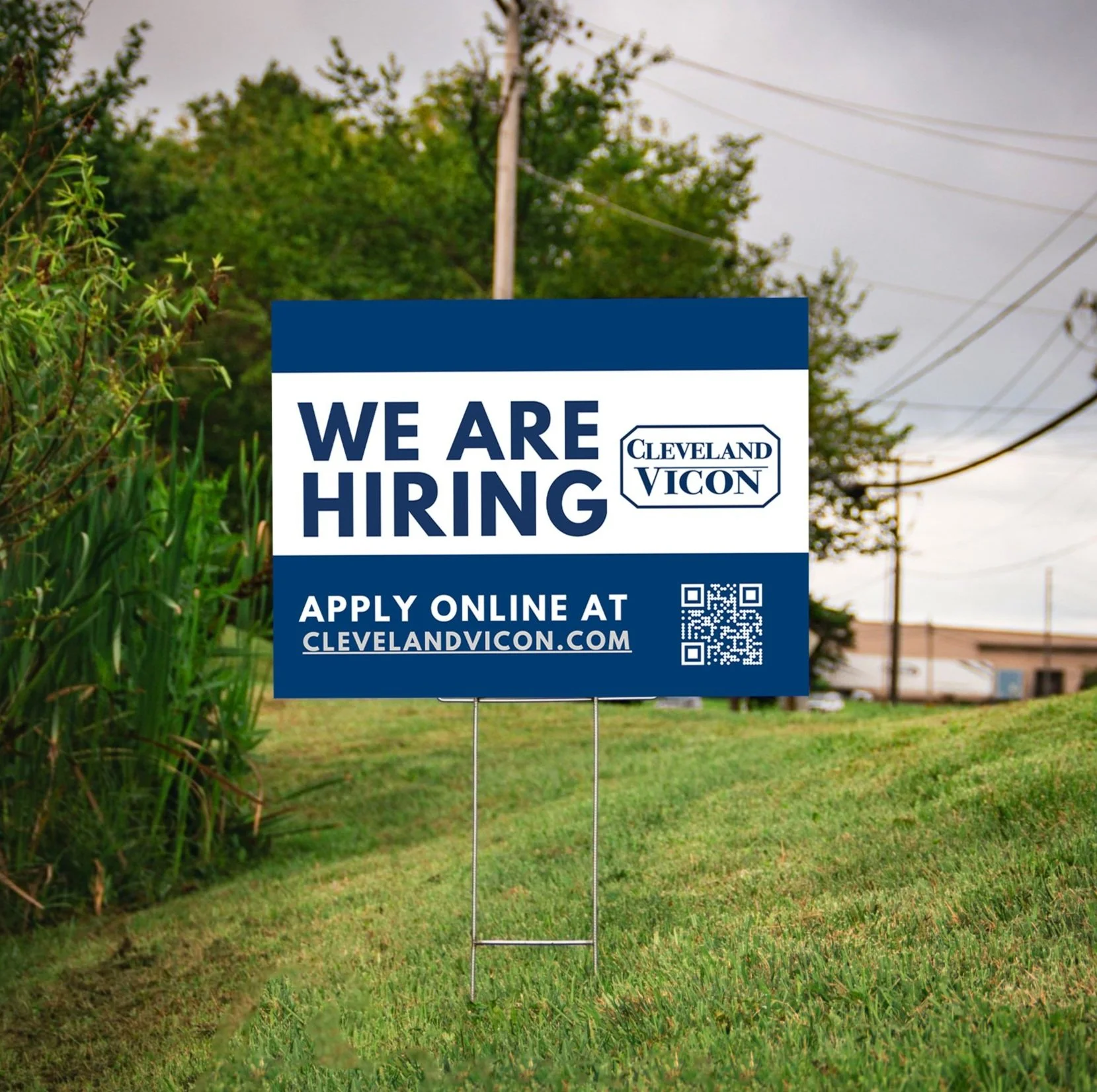 Cleveland Vicon We Are Hiring Yard Sign by MOD