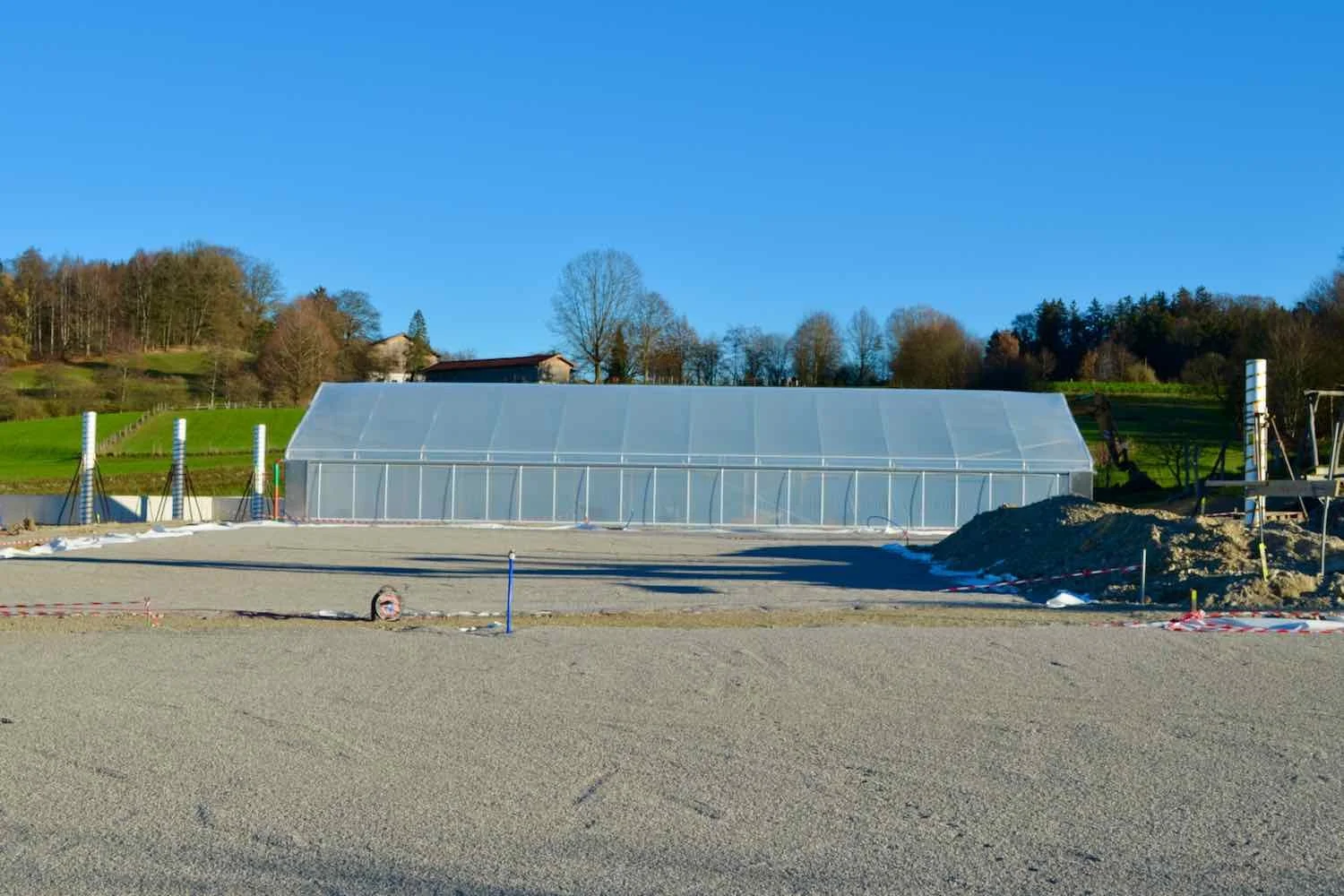 Das ganze Gewächshaus wurde in nur drei Tagen gebaut.
