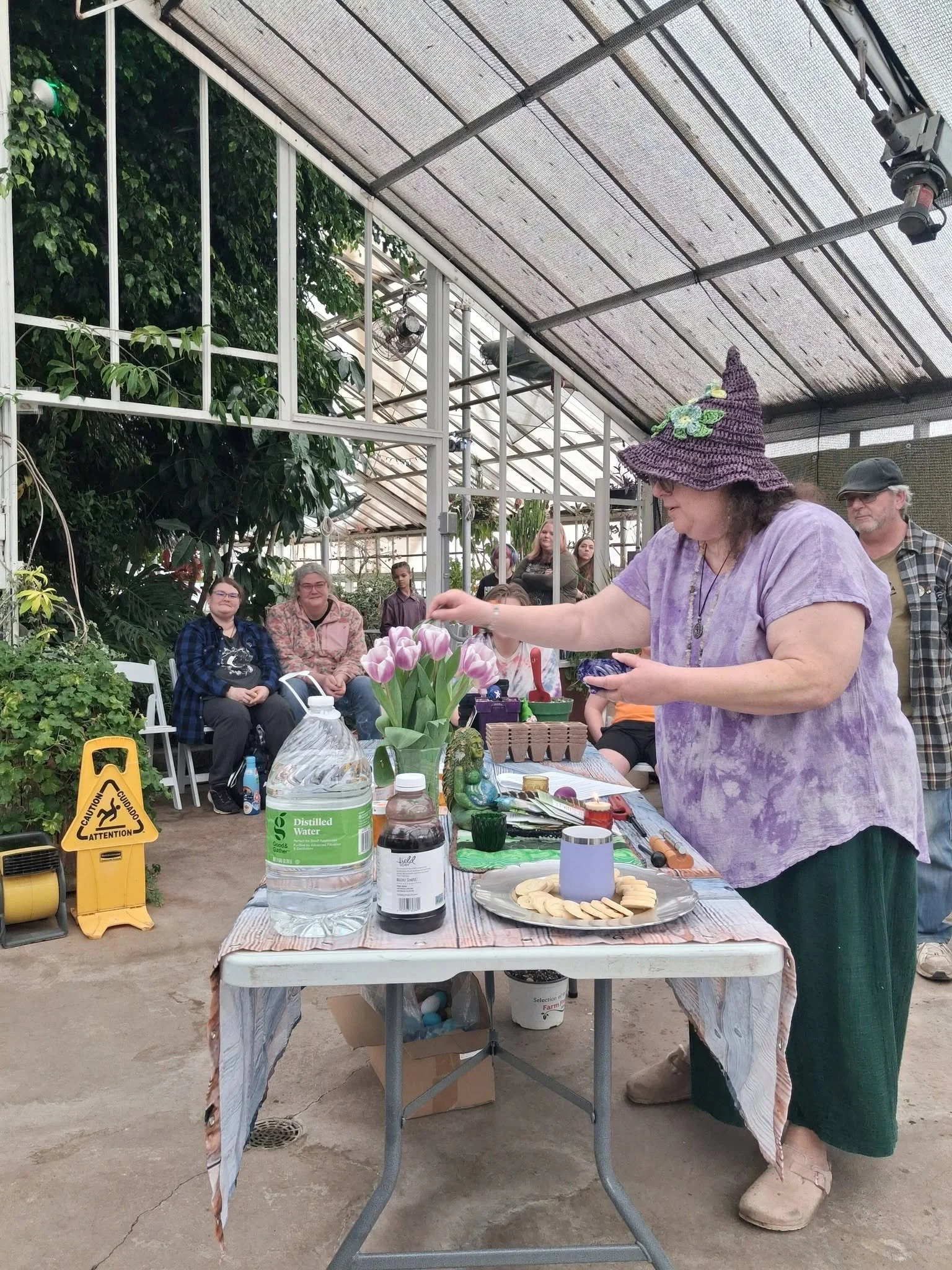 Loon Song CUUPS celebrates the Spring Equinox in March 2026 at the Olcott Park Greenhouse and Botanical Garden in Virginia, MN.
