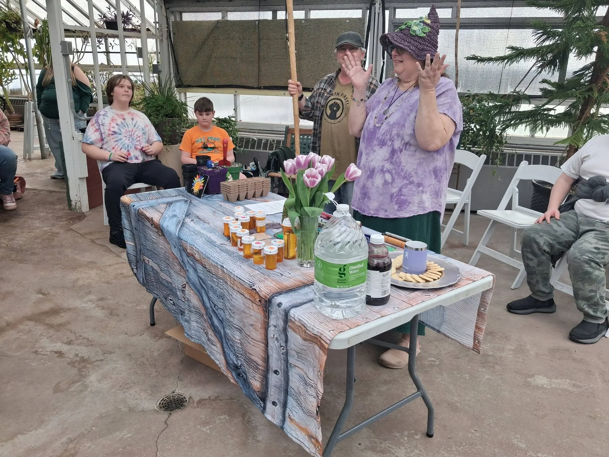 Loon Song CUUPS celebrates the Spring Equinox in March 2026 at the Olcott Park Greenhouse and Botanical Garden in Virginia, MN.