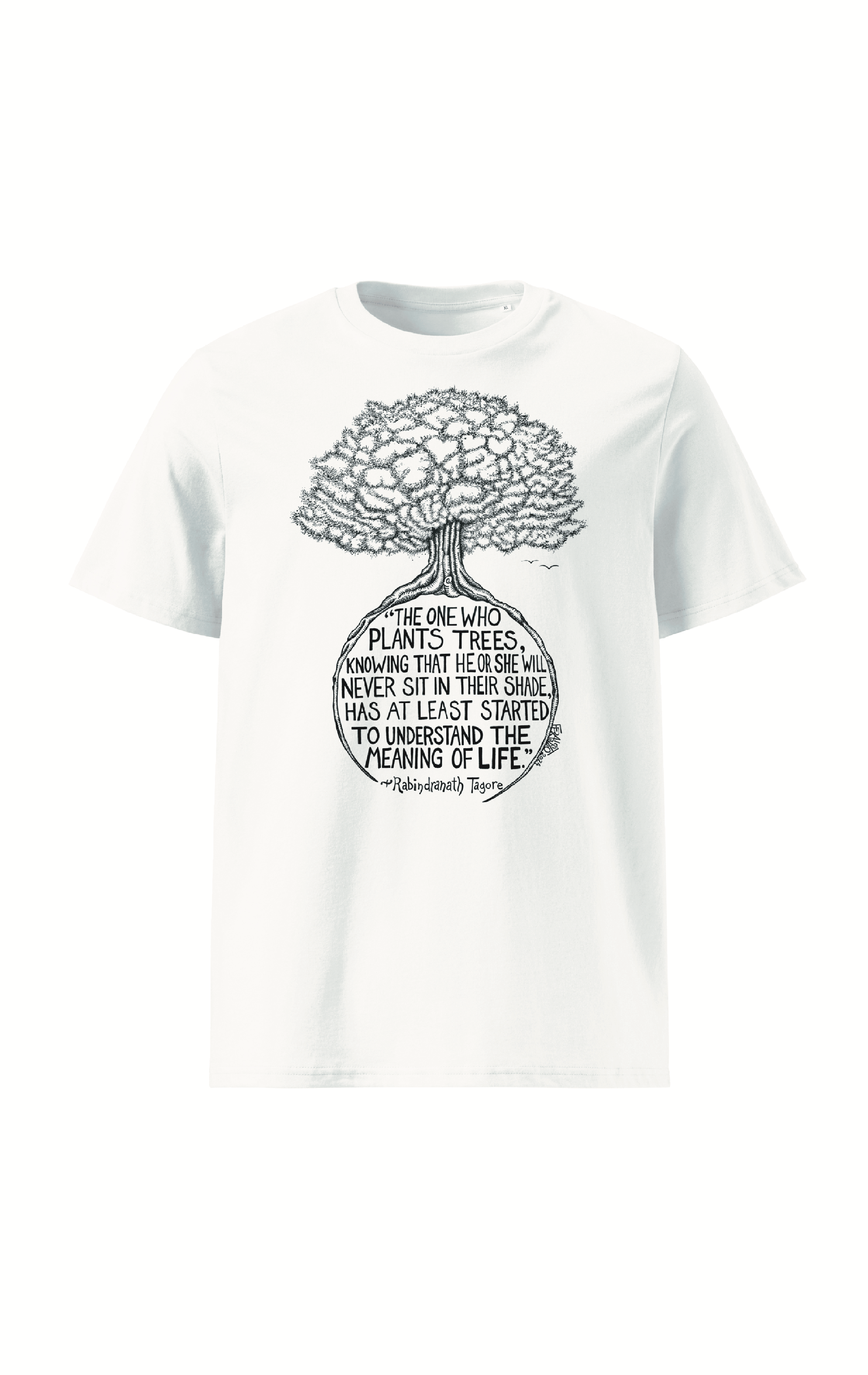 The Meaning Of Life Organic Cotton T-Shirt By Artist Rick Frausto