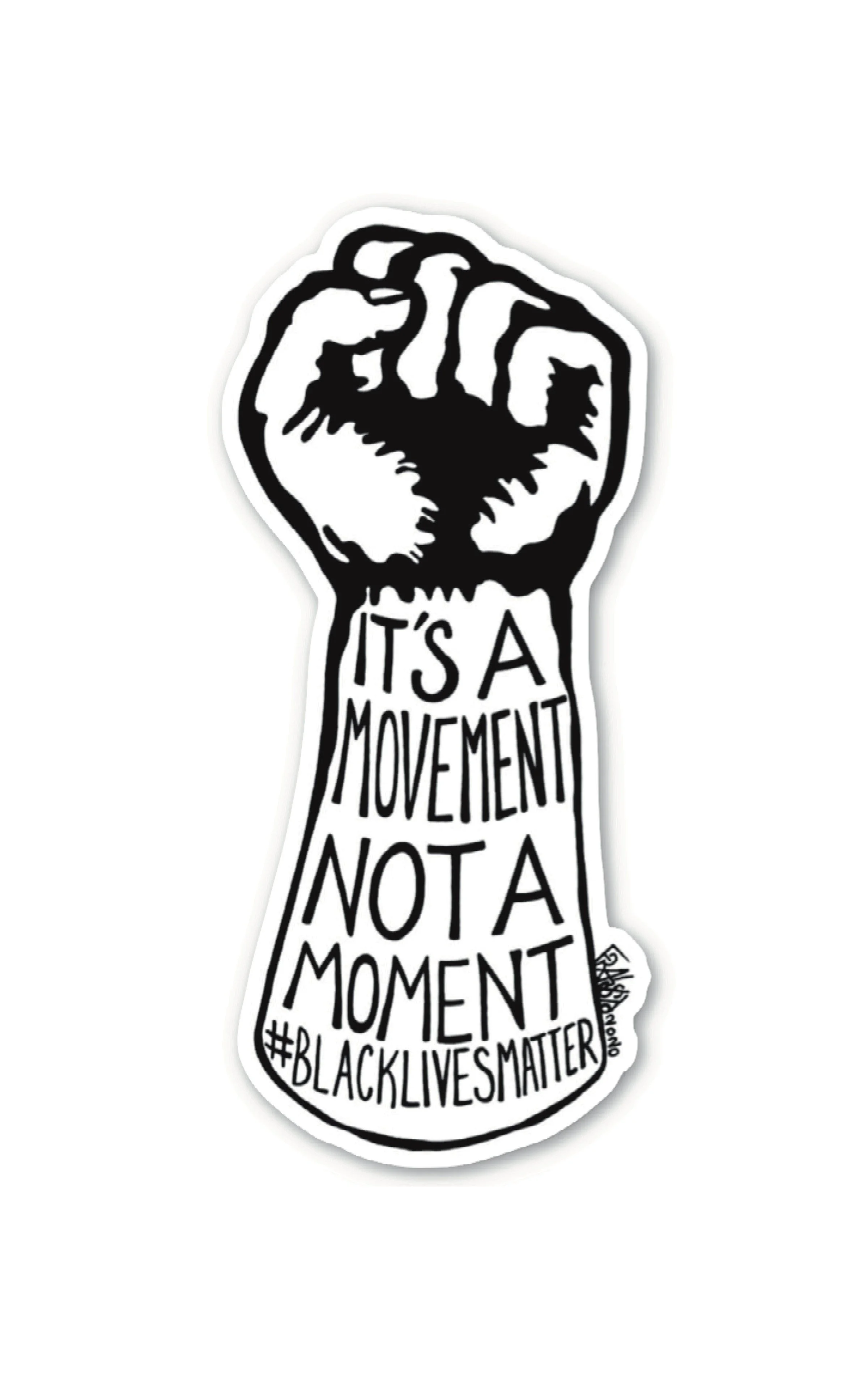 Black Lives Matter Eco-Friendly Sticker By Artist Rick Frausto