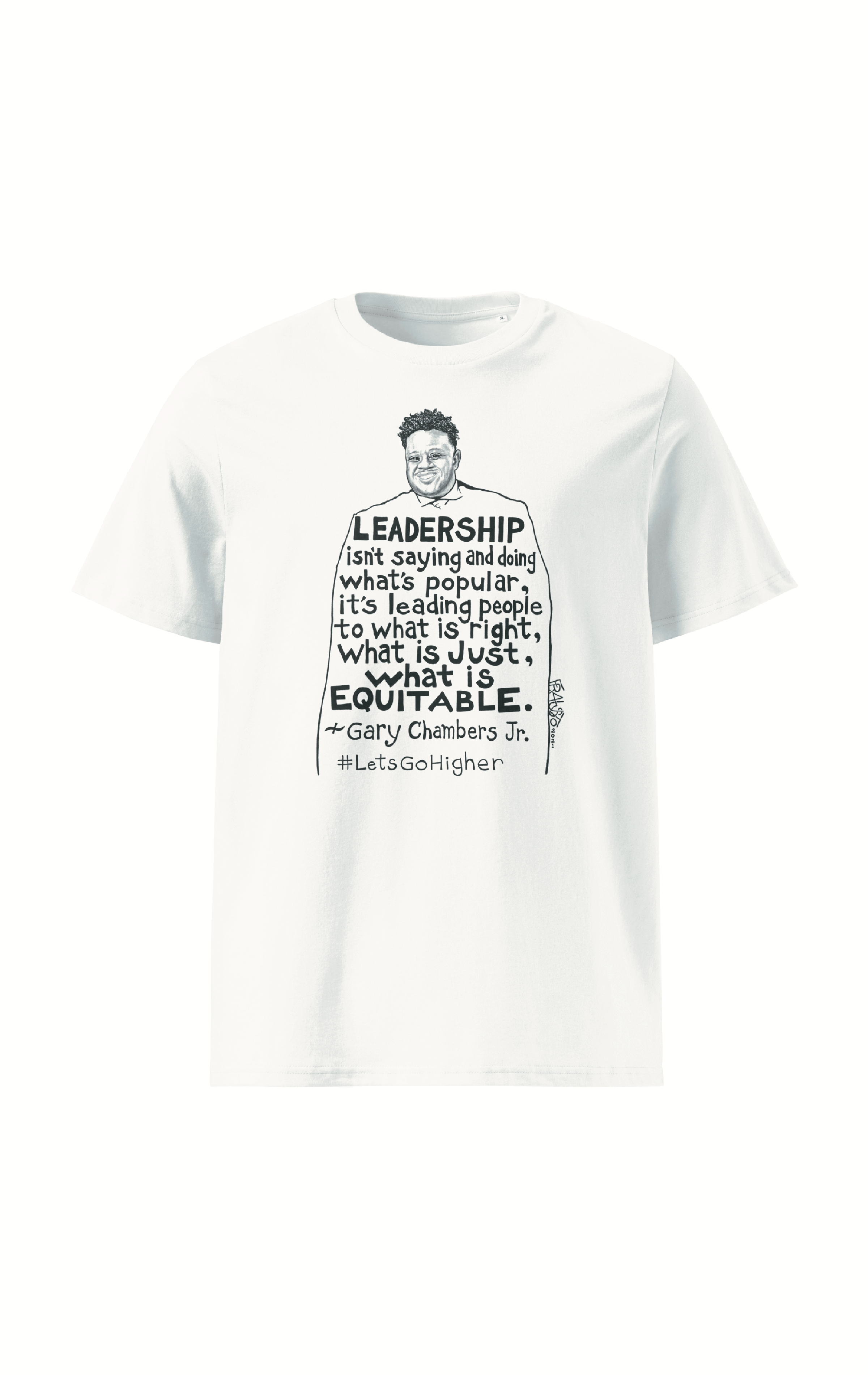 Gary Chambers Jr. Organic Cotton T-Shirt By Artist Rick Frausto