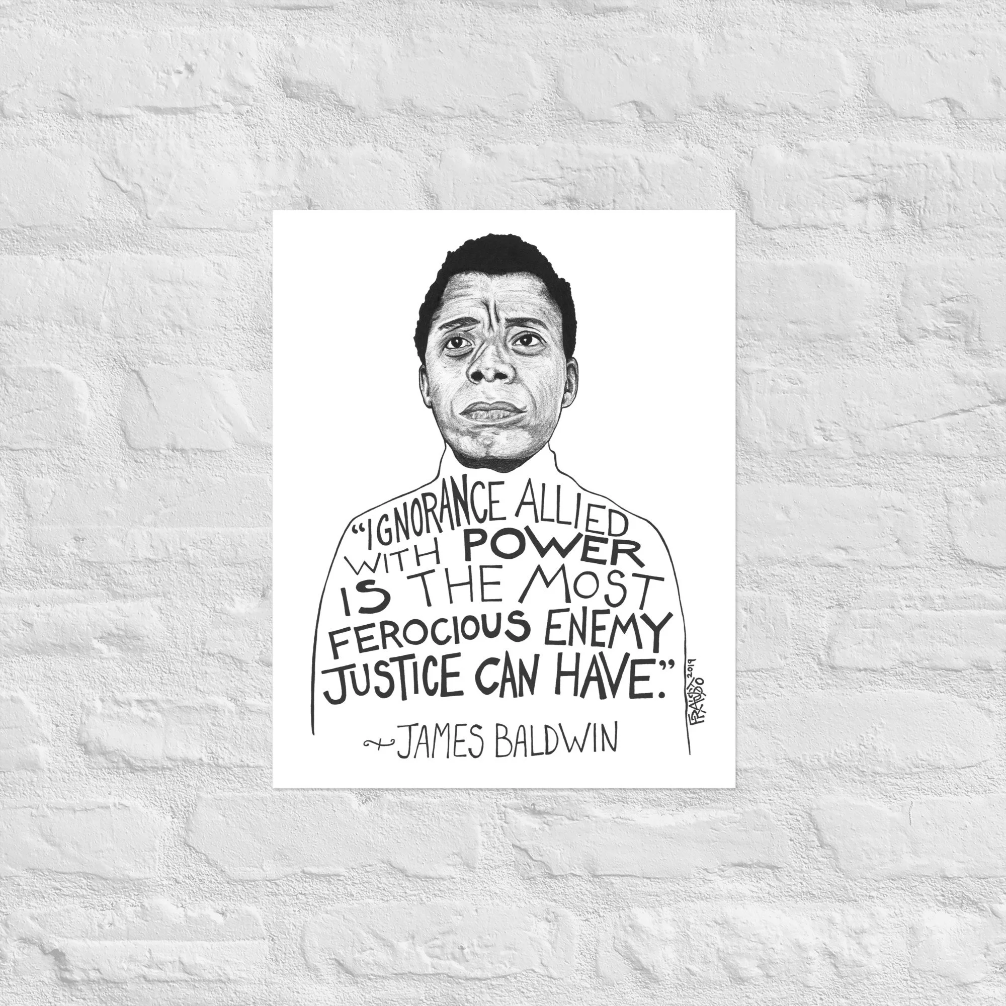 James Baldwin #1 Print By Artist Rick Frausto