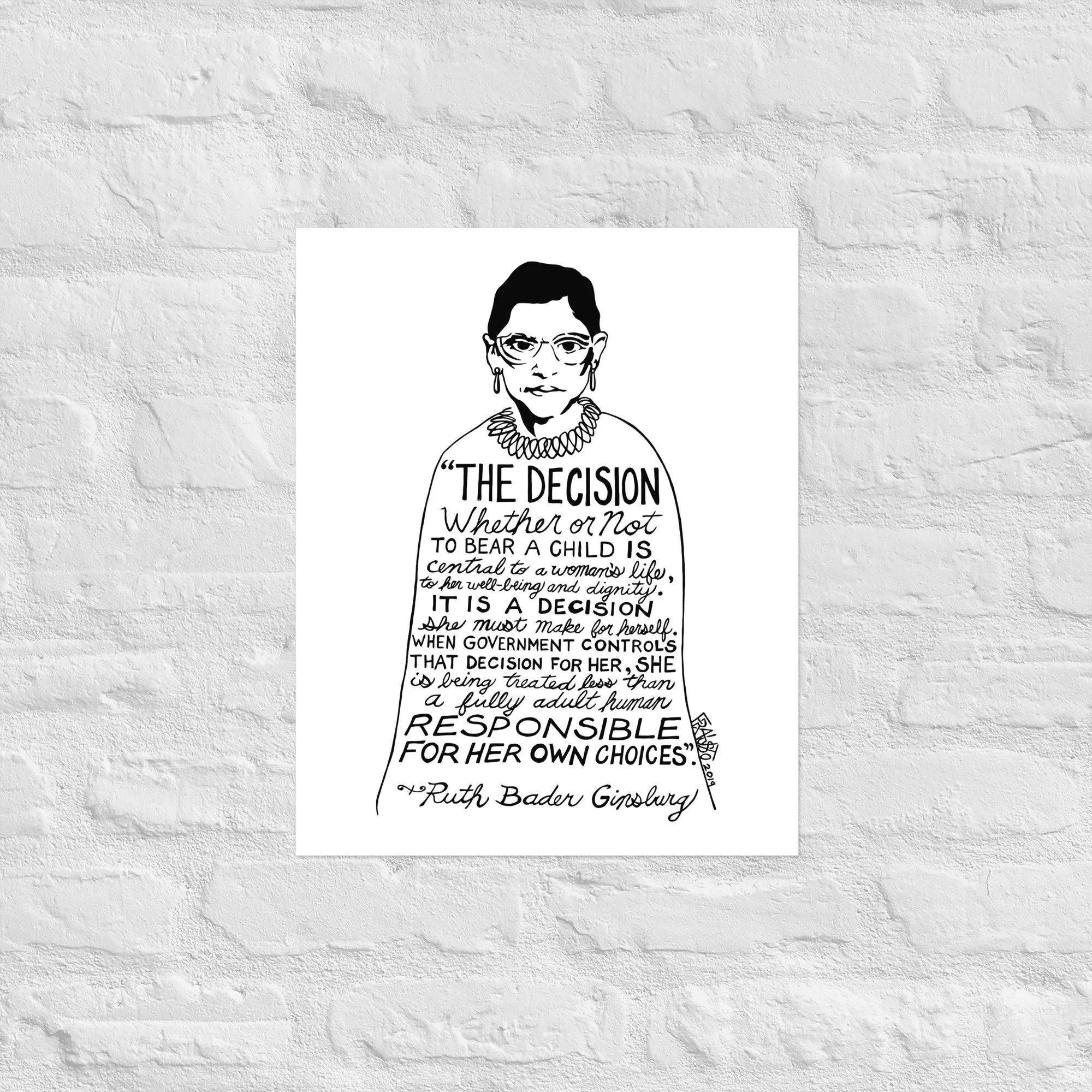 RBG #2 Print By Artist Rick Frausto