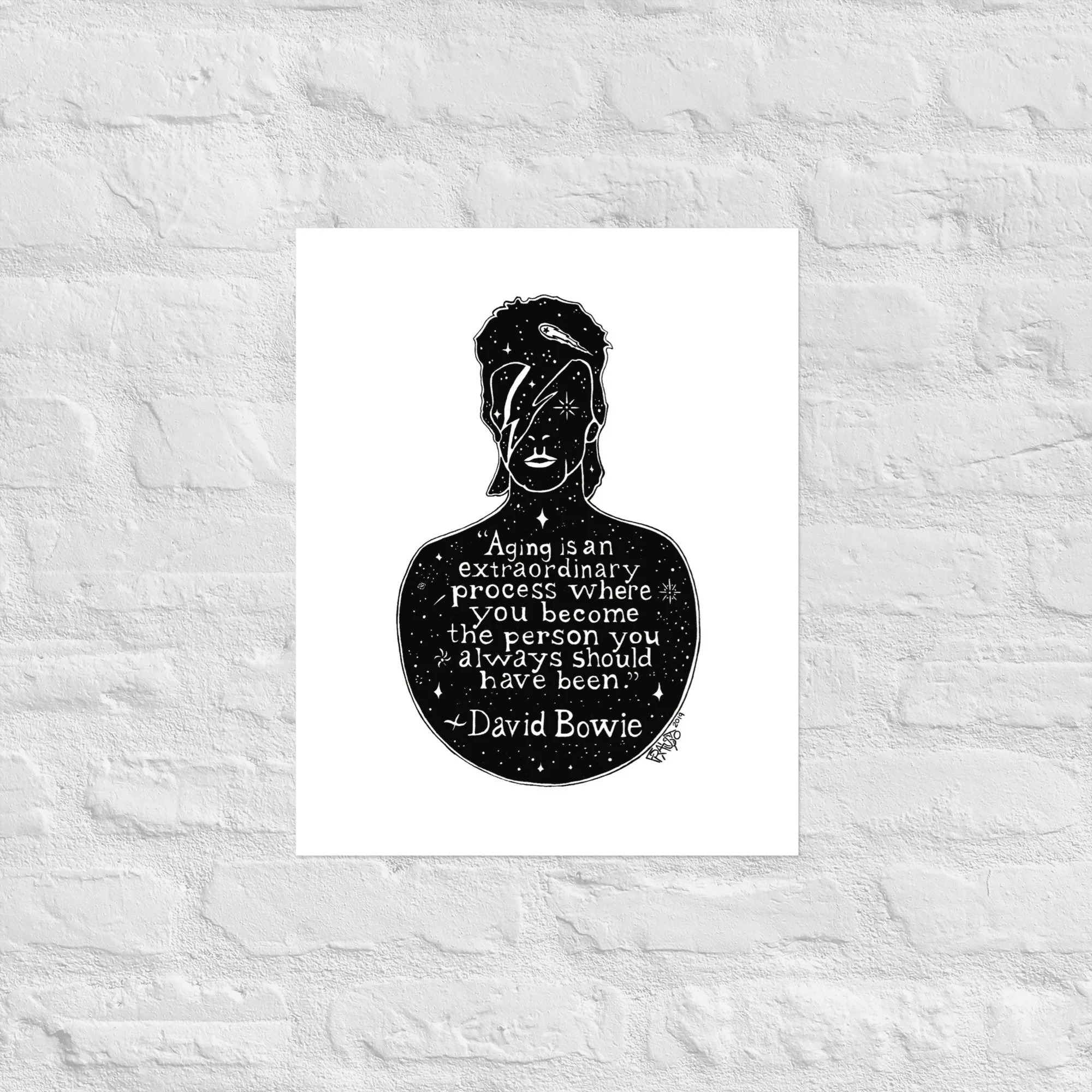 David Bowie Print By Artist Rick Frausto