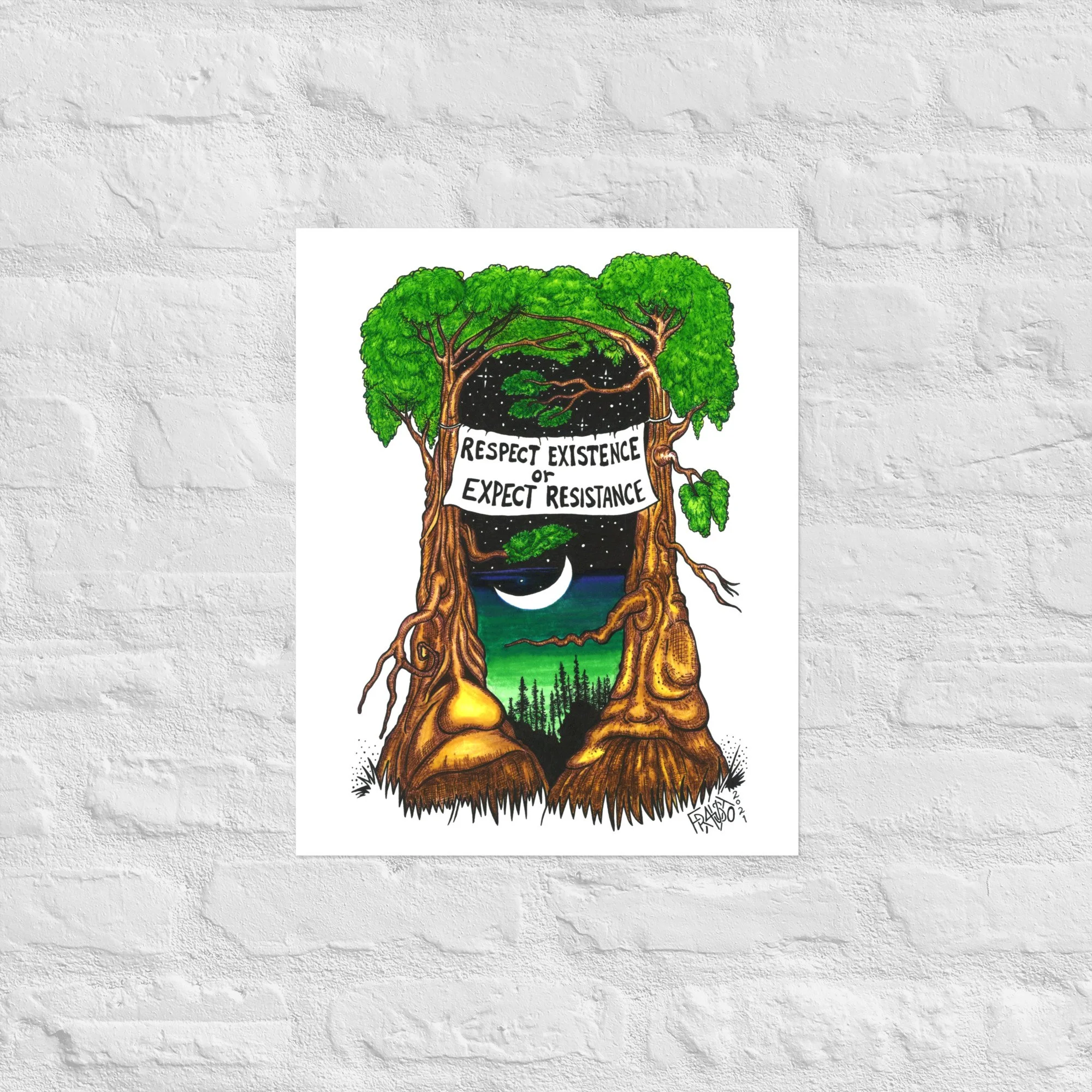 Respect Existence Print By Artist Rick Frausto