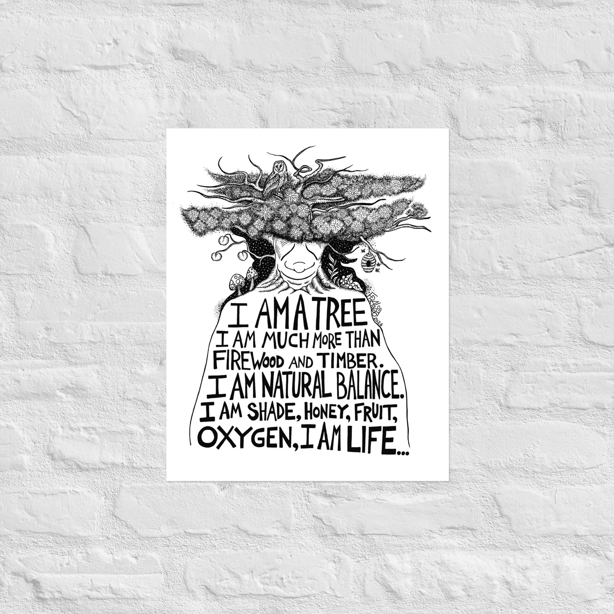 I Am A Tree Print By Artist Rick Frausto