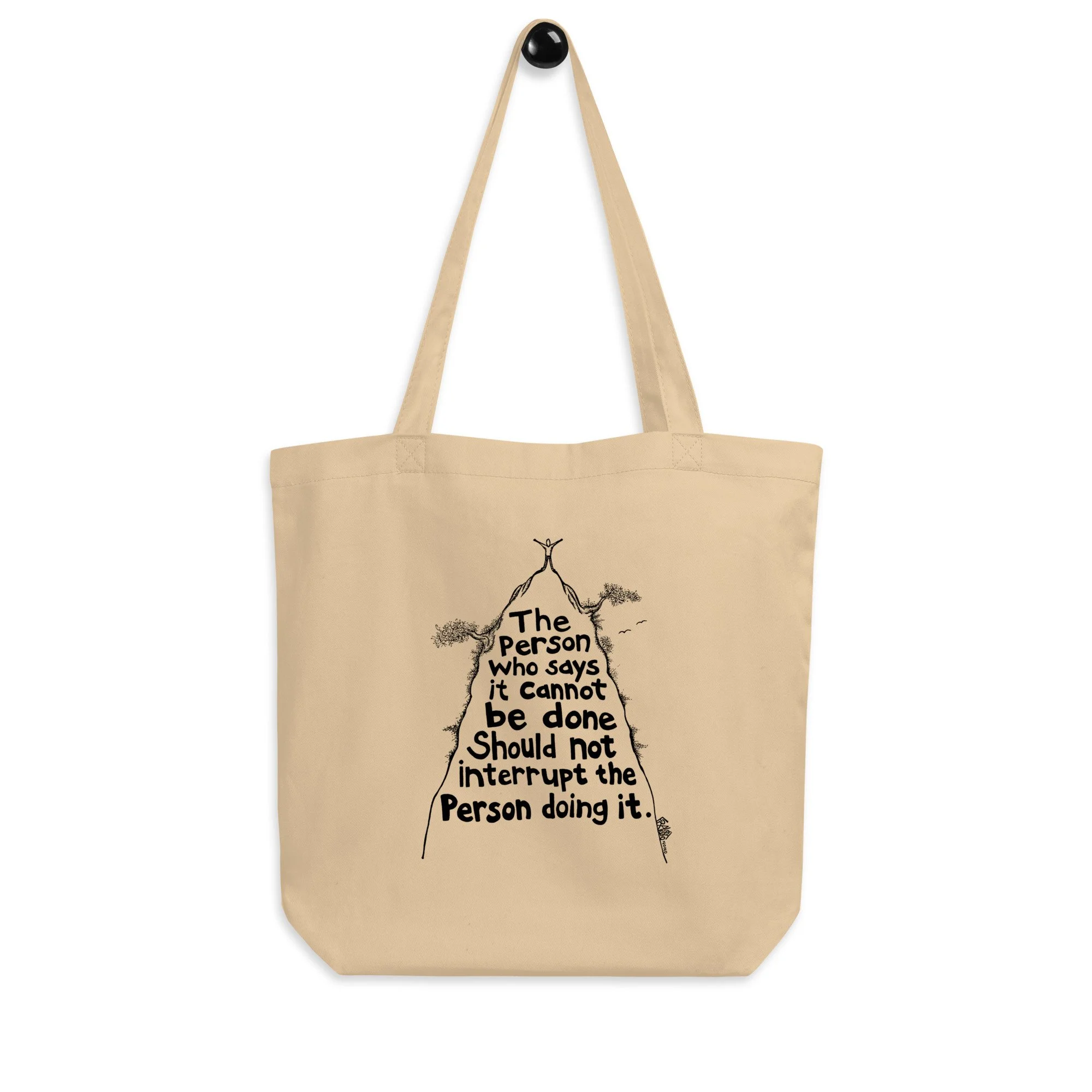 Mountain Top Organic Tote Bag In Oyster By Artist Rick Frausto