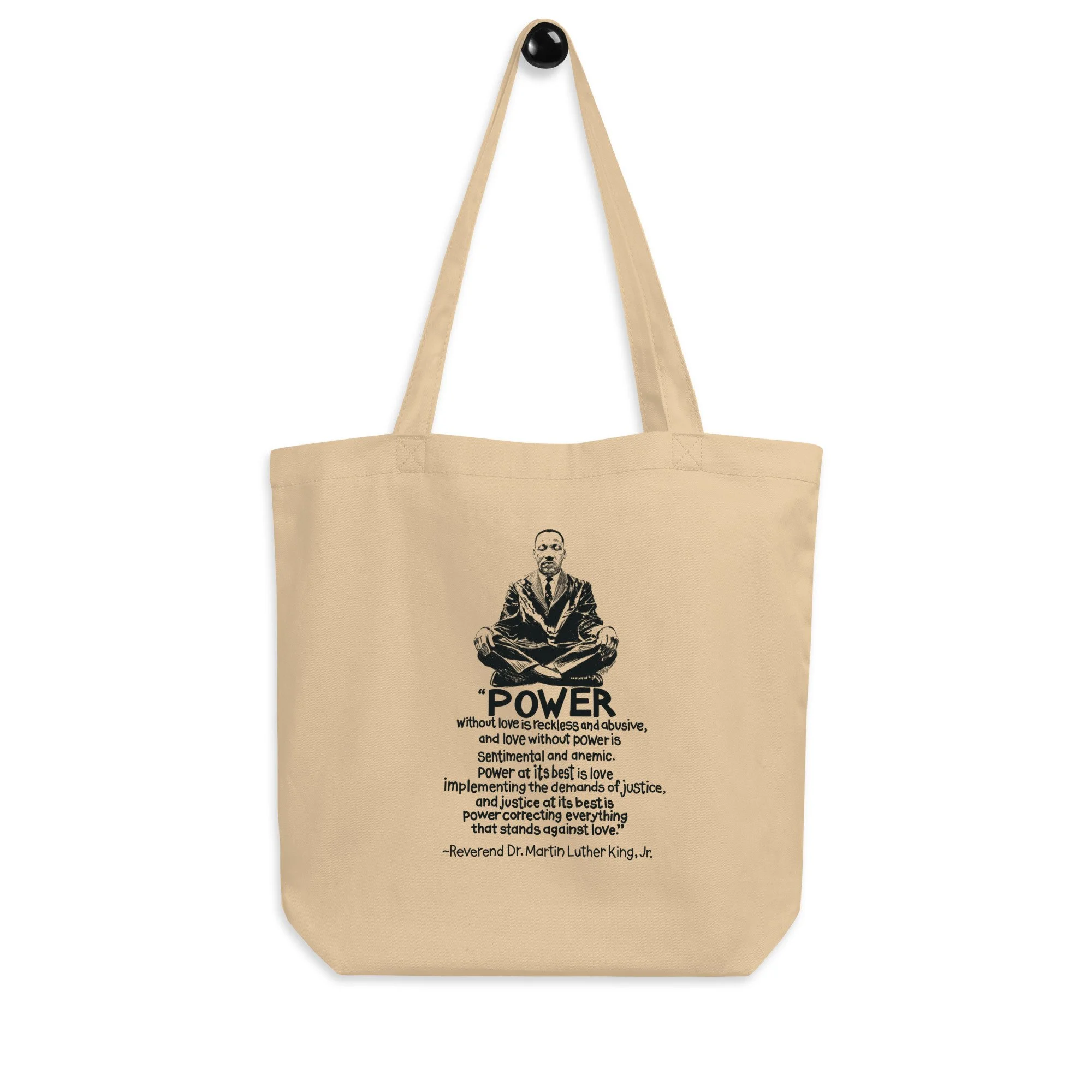 MLK 2 Organic Tote Bag In Oyster By Artist Rick Frausto