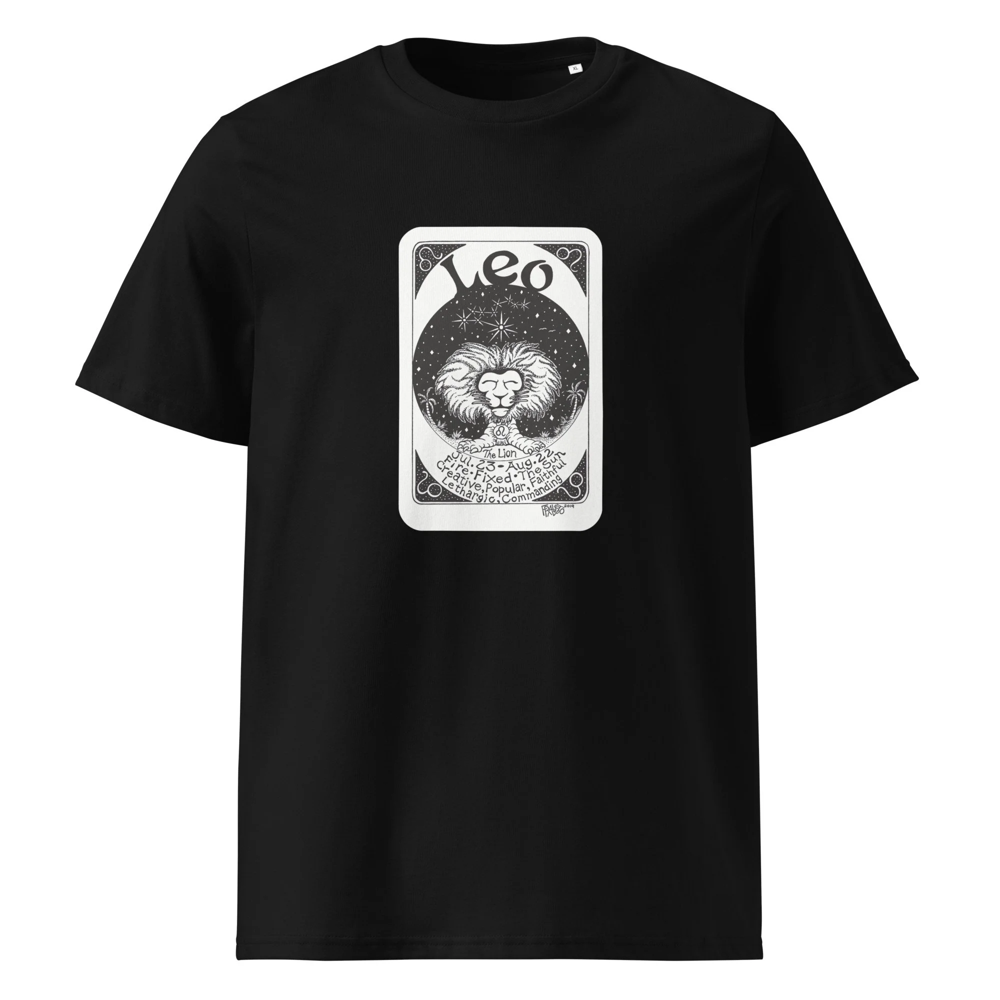 LEO unisex organic cotton t-shirt in black