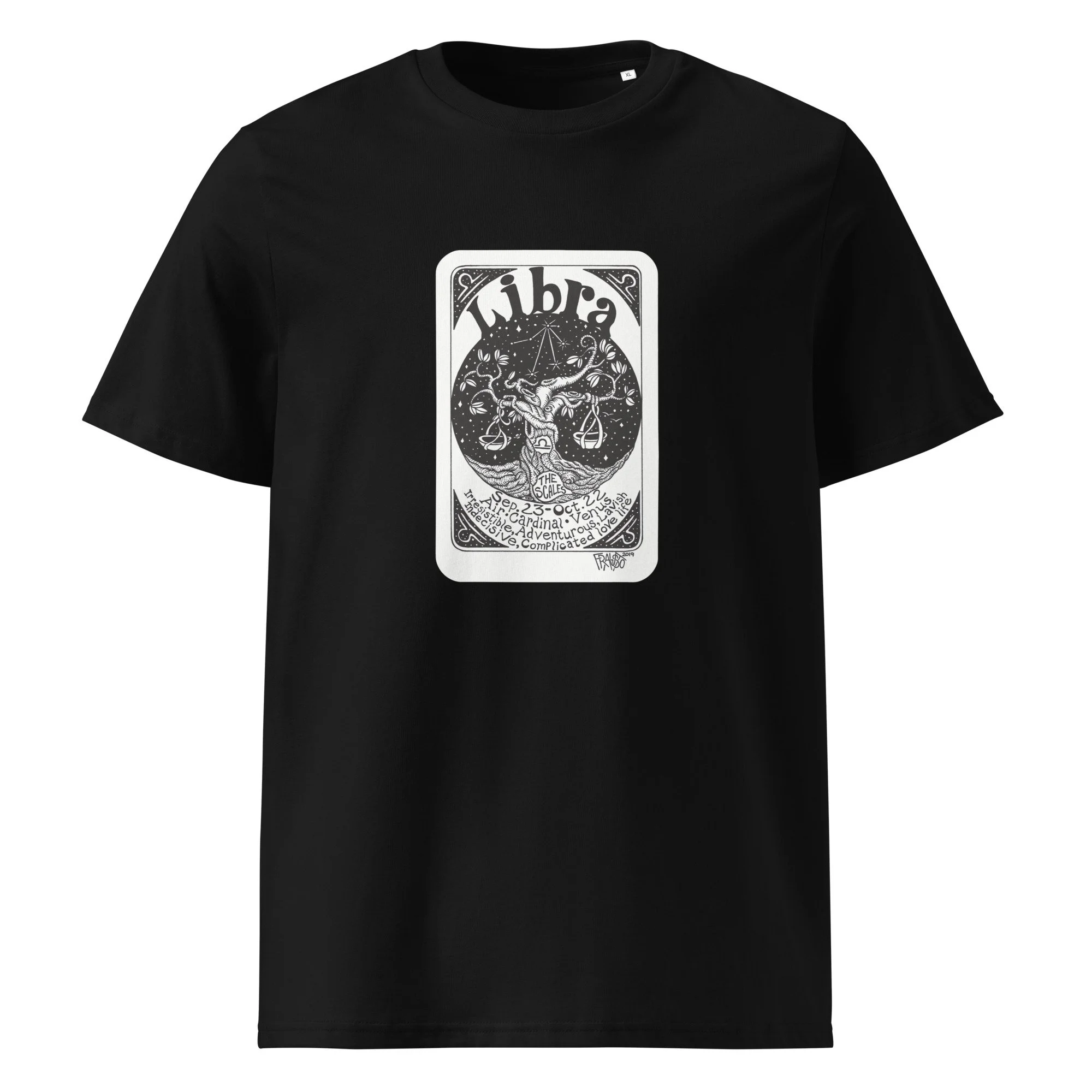 LIBRA unisex organic cotton t-shirt in black