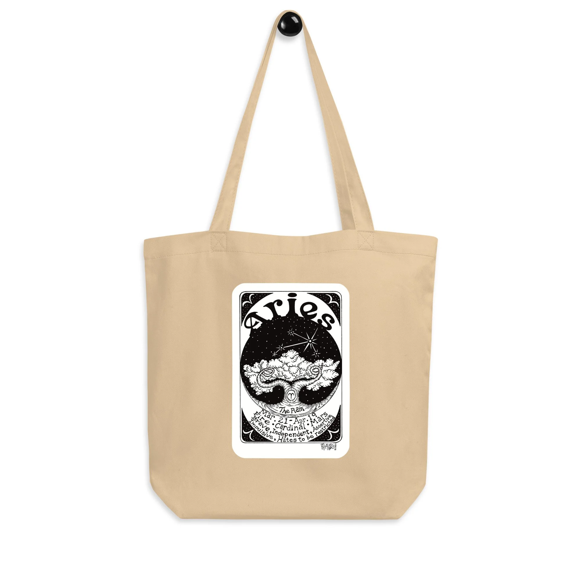 ARIES organic tote bag in oyster