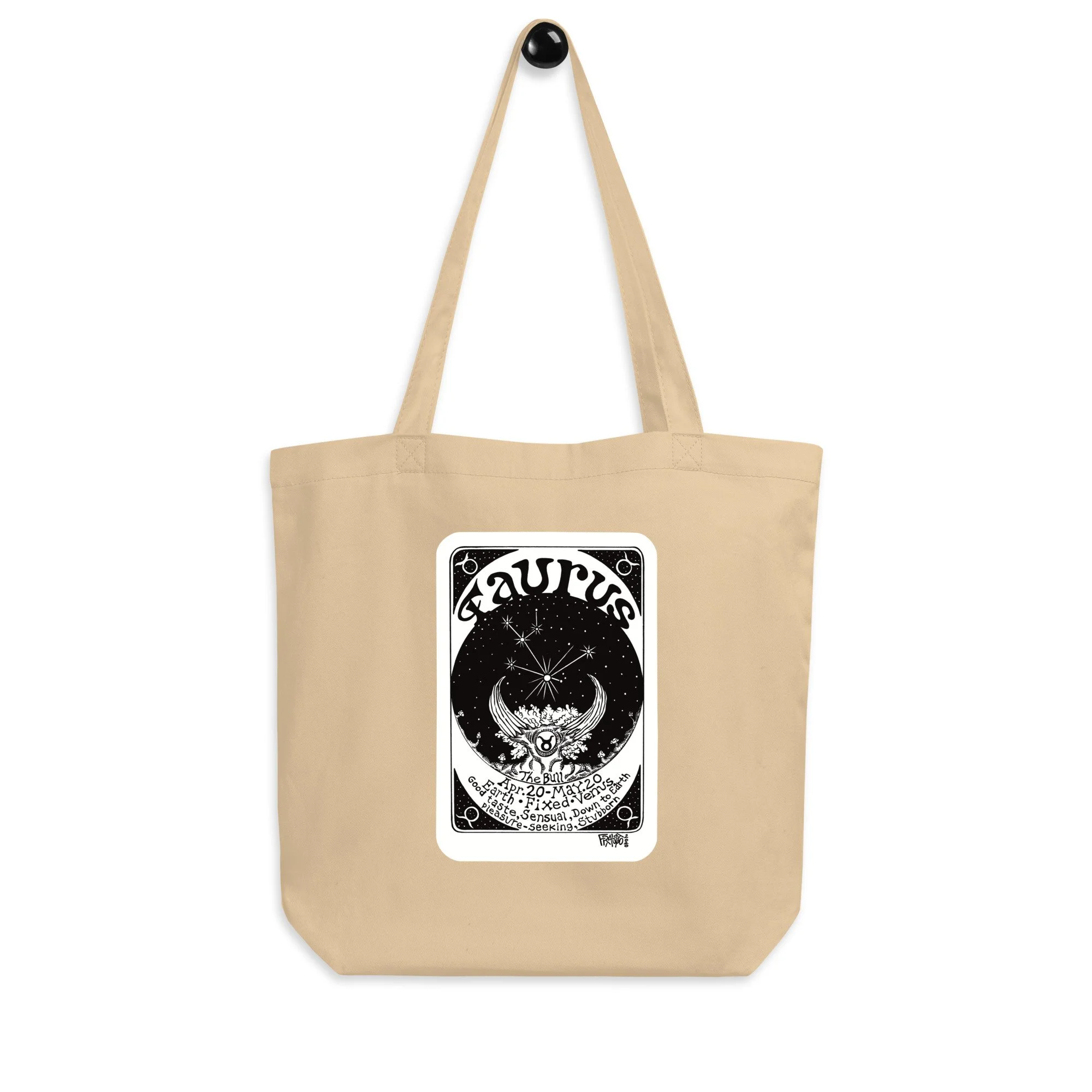 TAURUS organic tote bag in oyster