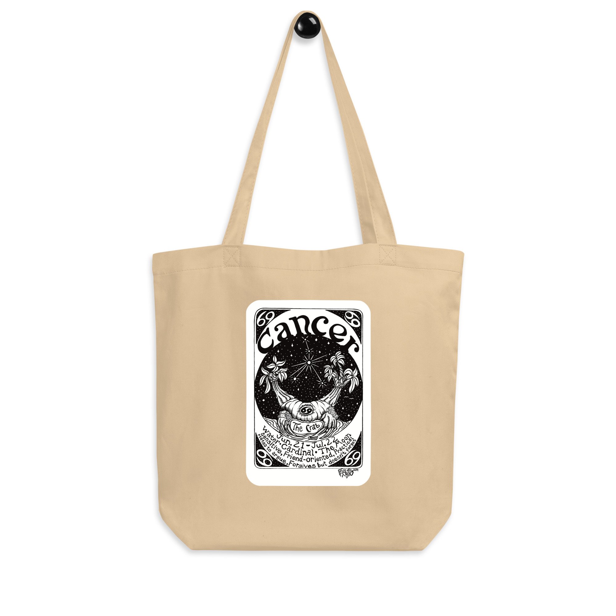 CANCER organic tote bag in oyster