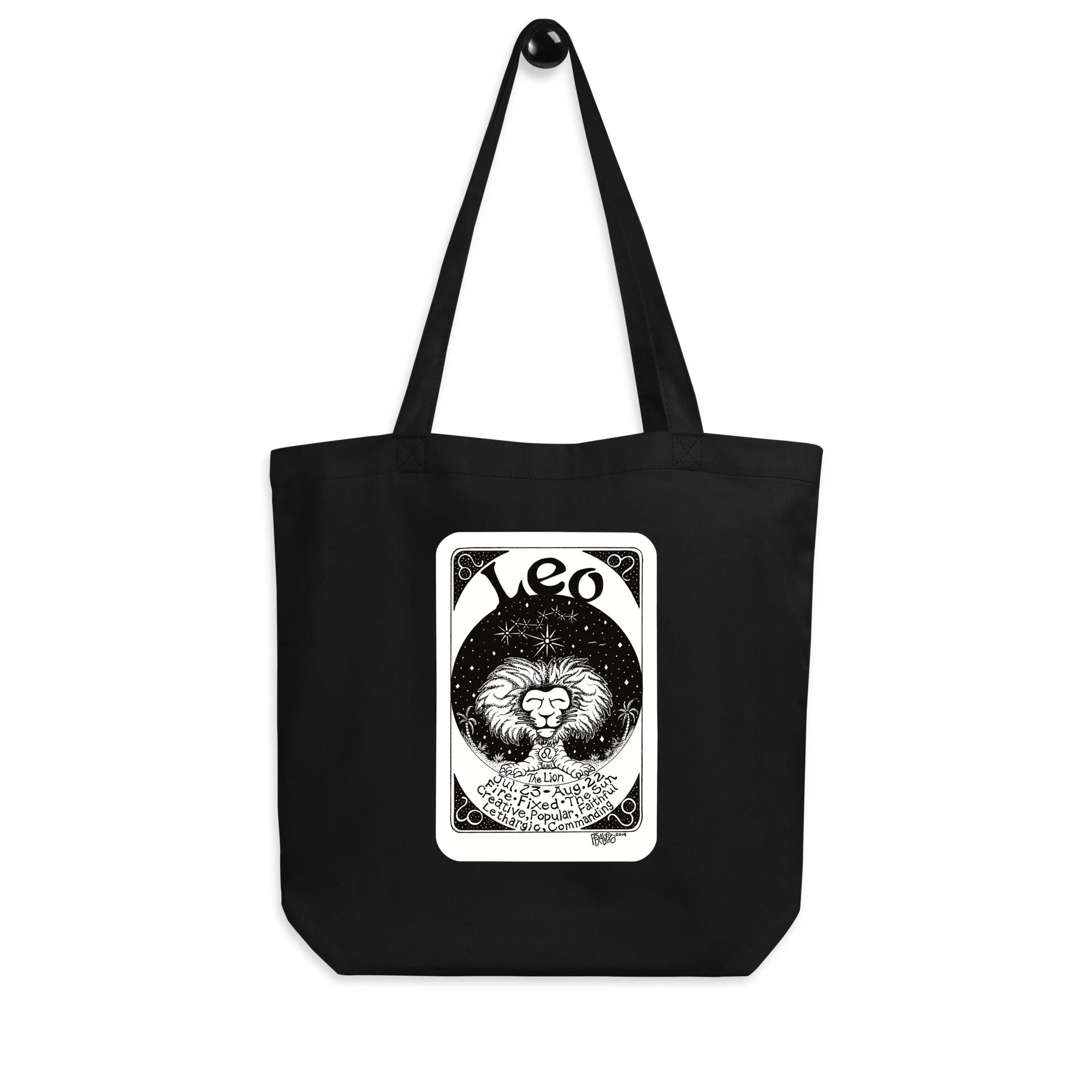 LEO organic tote bag in black