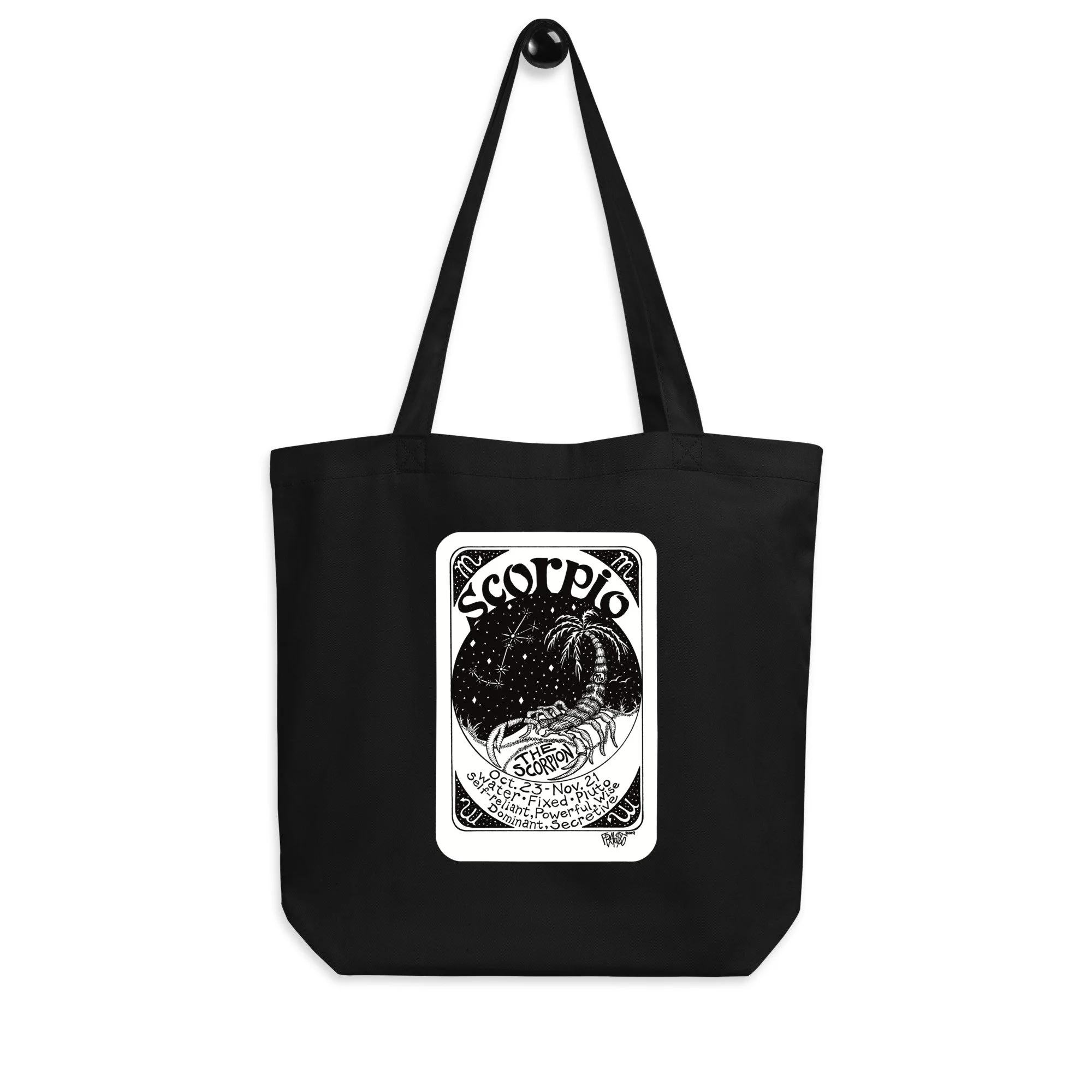 SCORPIO organic tote bag in black