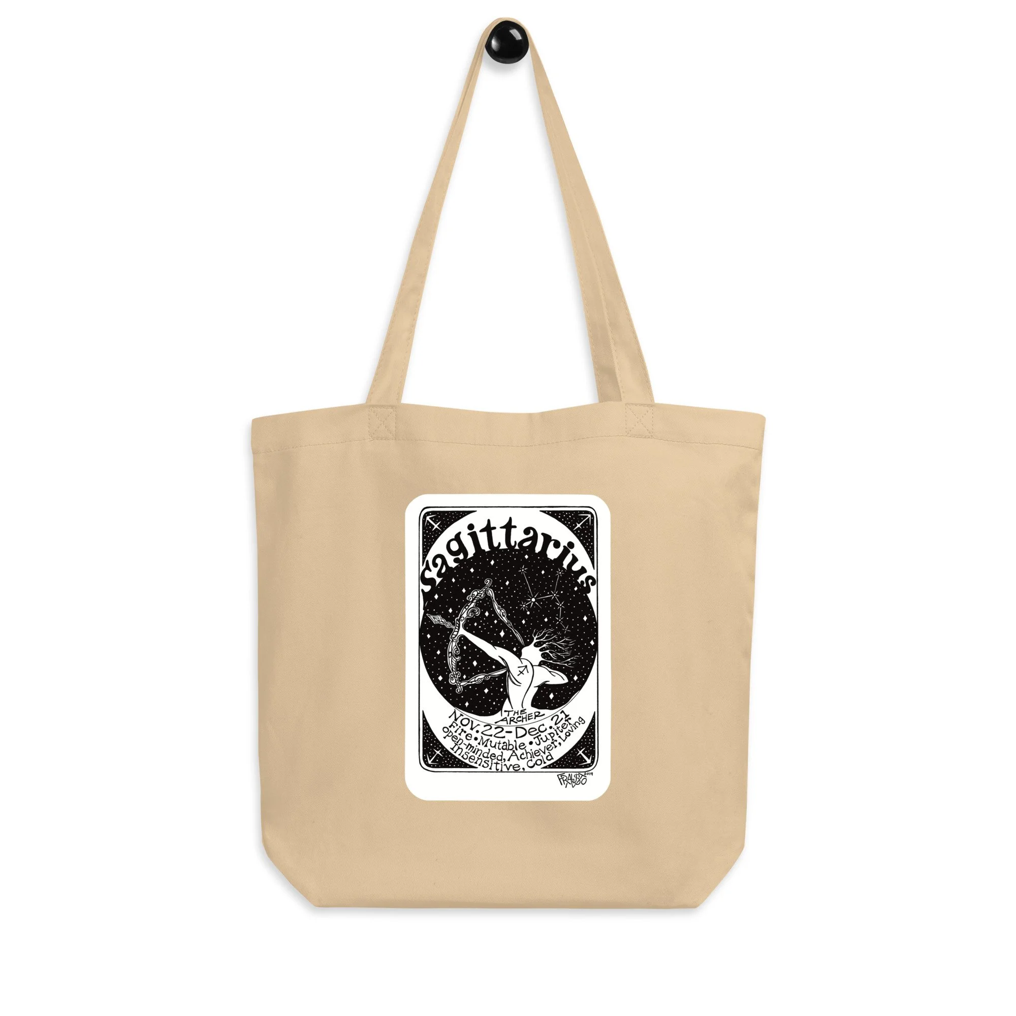 SAGITTARIUS organic tote bag in oyster