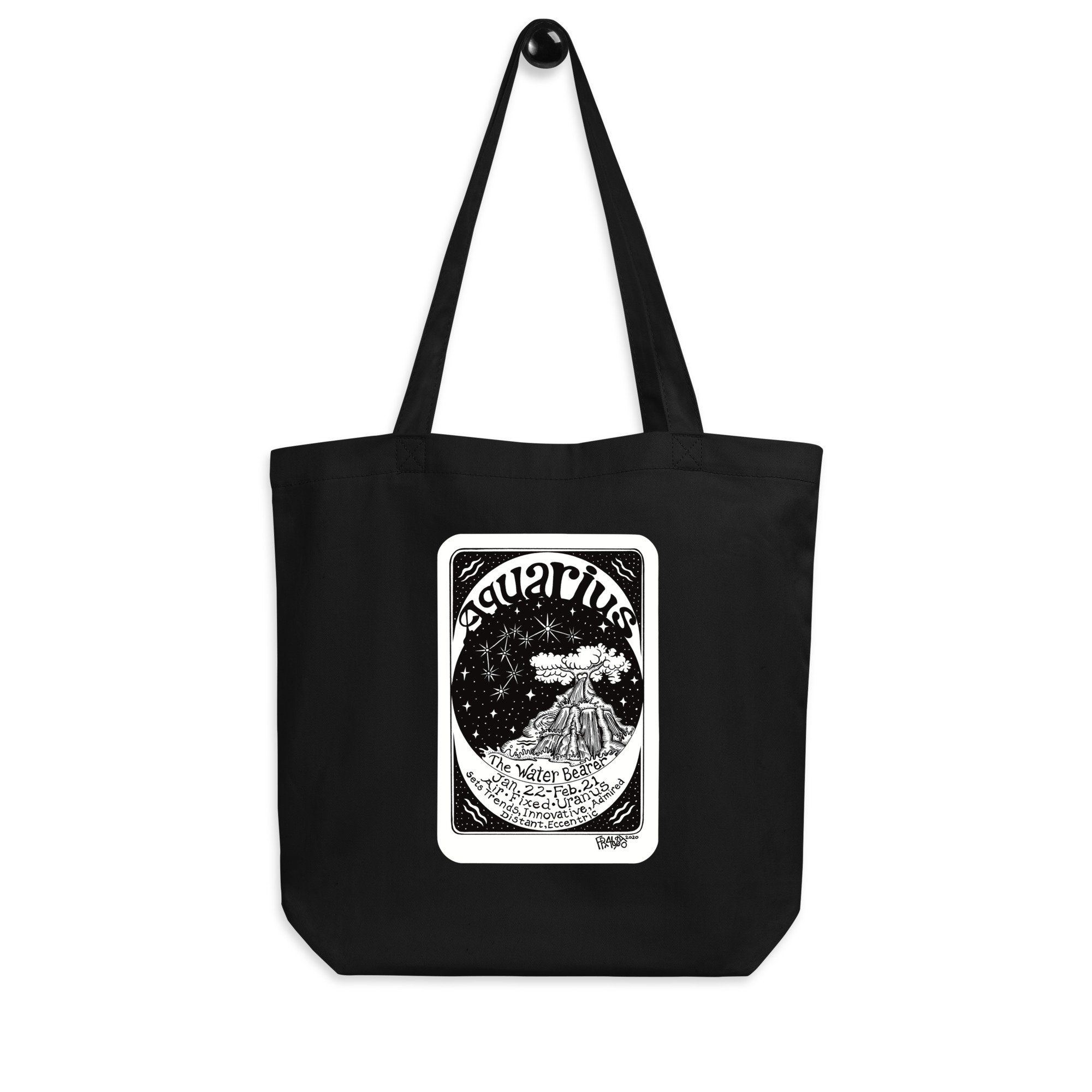 AQUARIUS organic tote bag in black