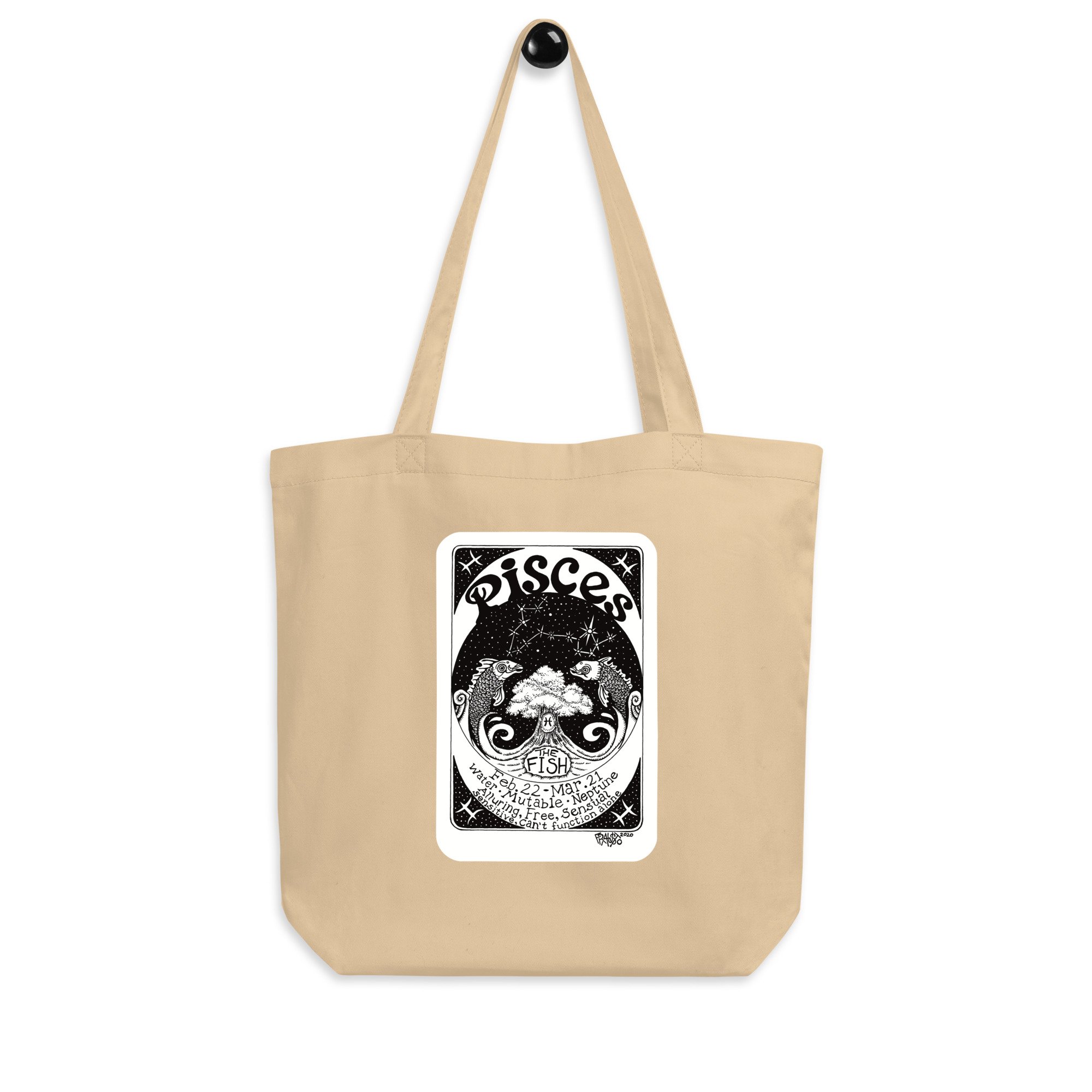 PISCES organic tote bag in oyster
