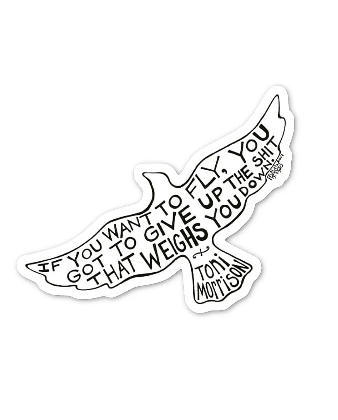 Toni Morrison Eco-Friendly Sticker By Artist Rick Frausto