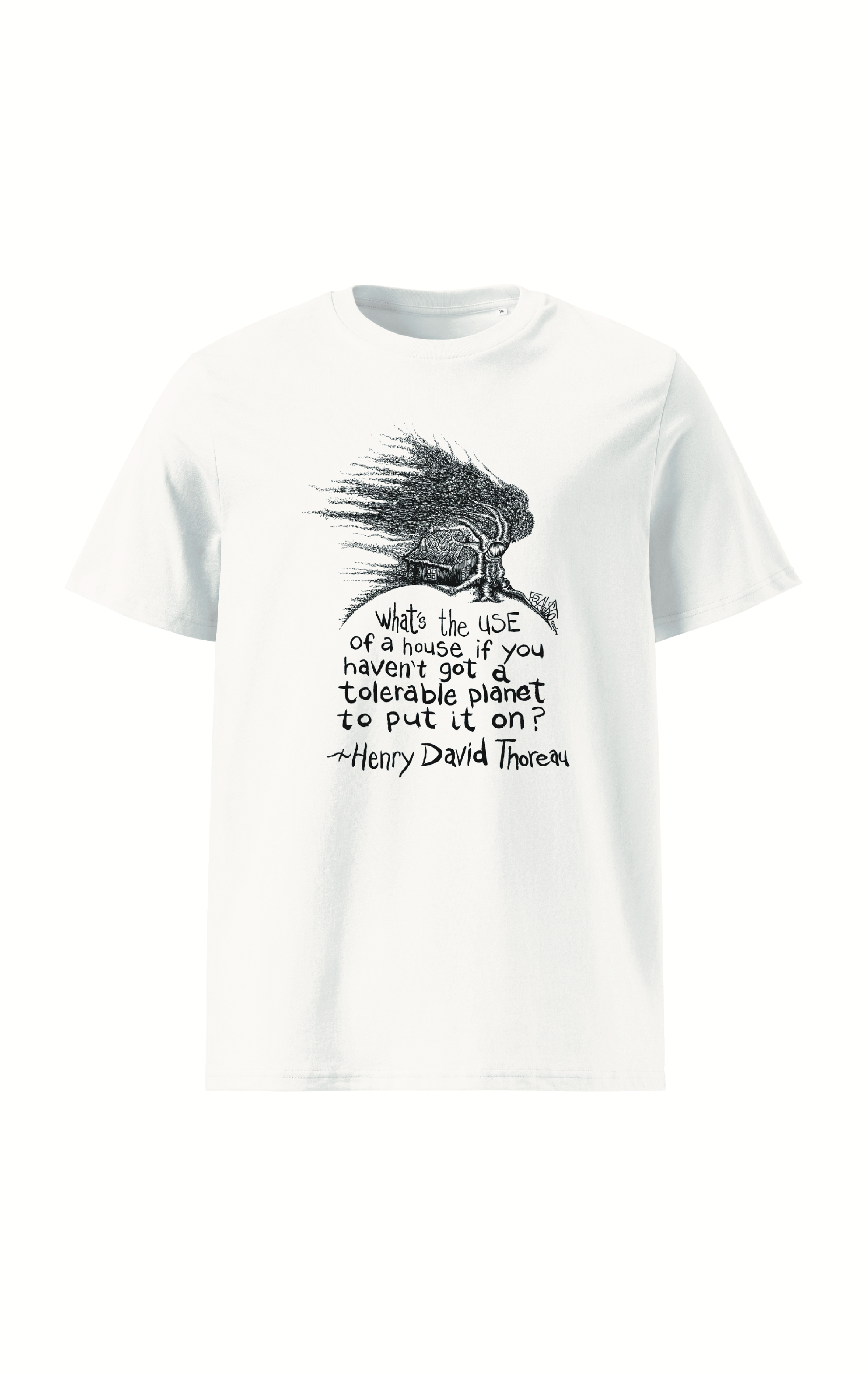 Thoreau Organic Cotton T-Shirt By Artist Rick Frausto