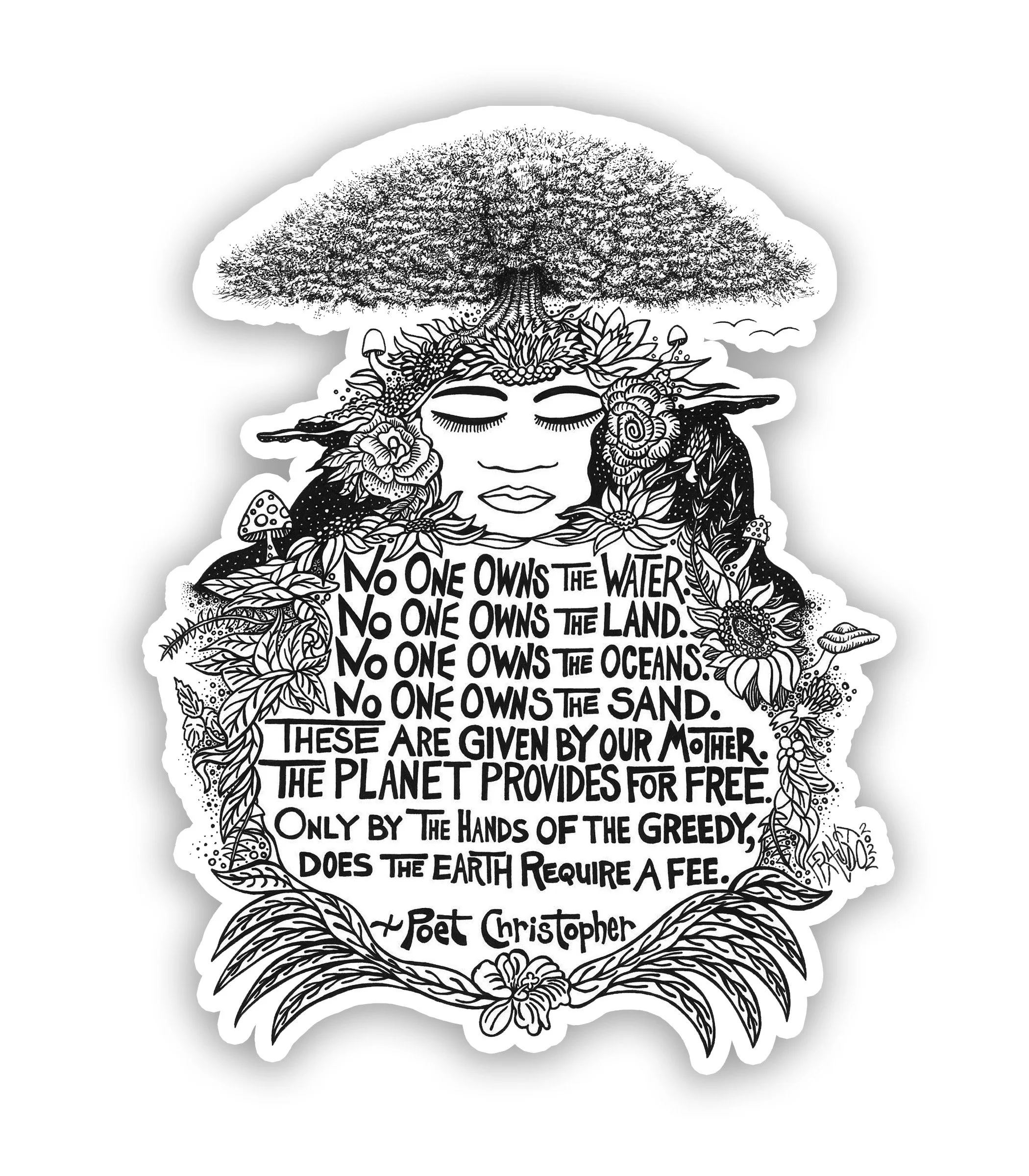 User Fee Eco-Friendly Sticker By Artist Rick Frausto