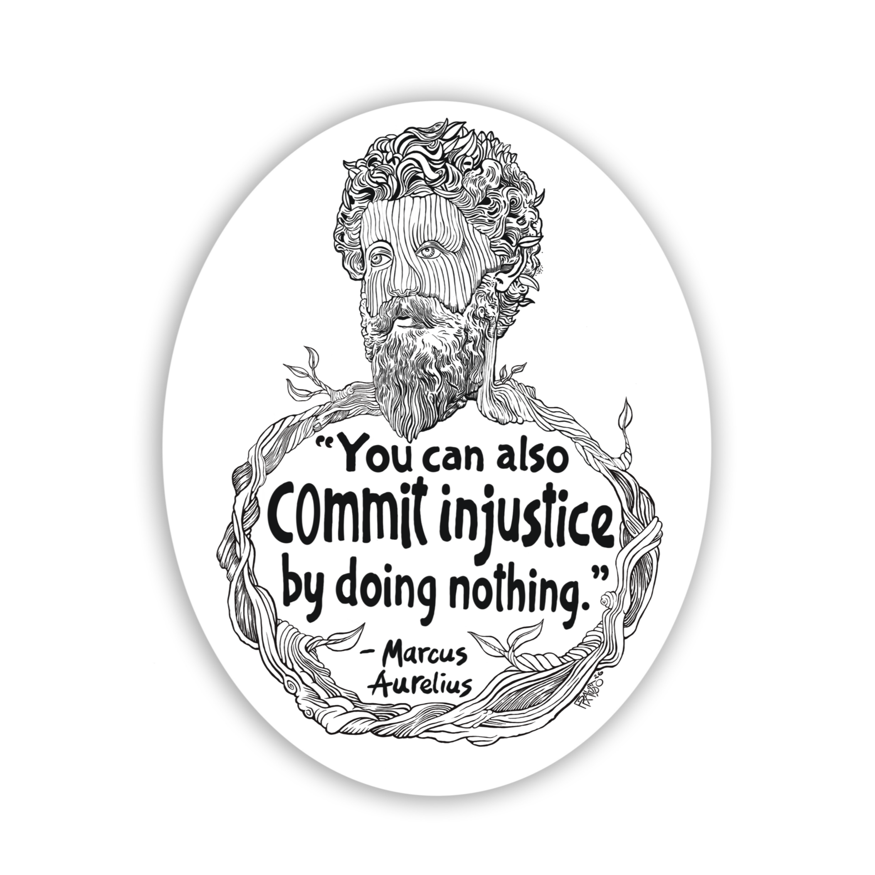 Marcus Aurelius Eco-Friendly Sticker