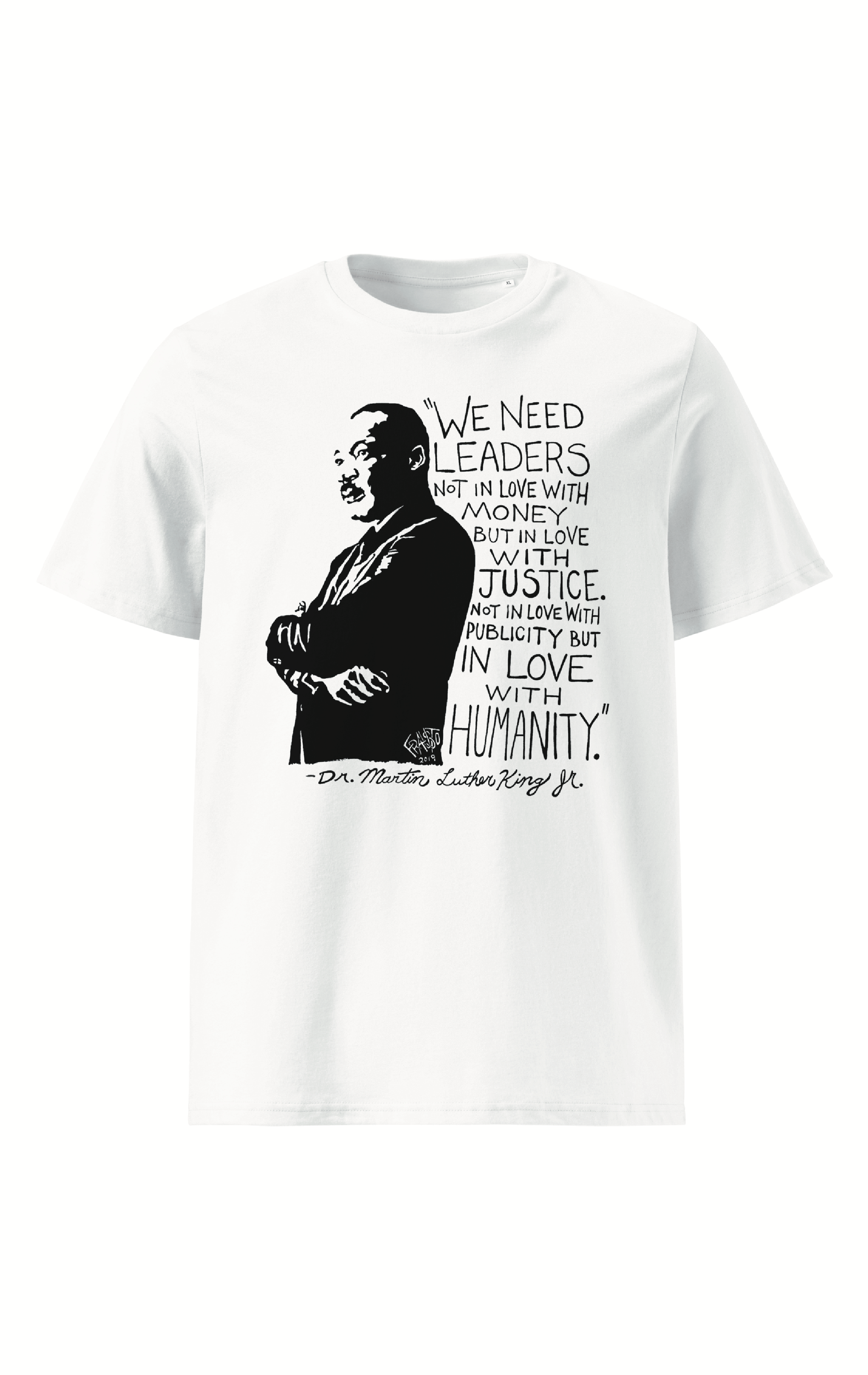 MLK Organic Cotton T-Shirt By Artist Rick Frausto