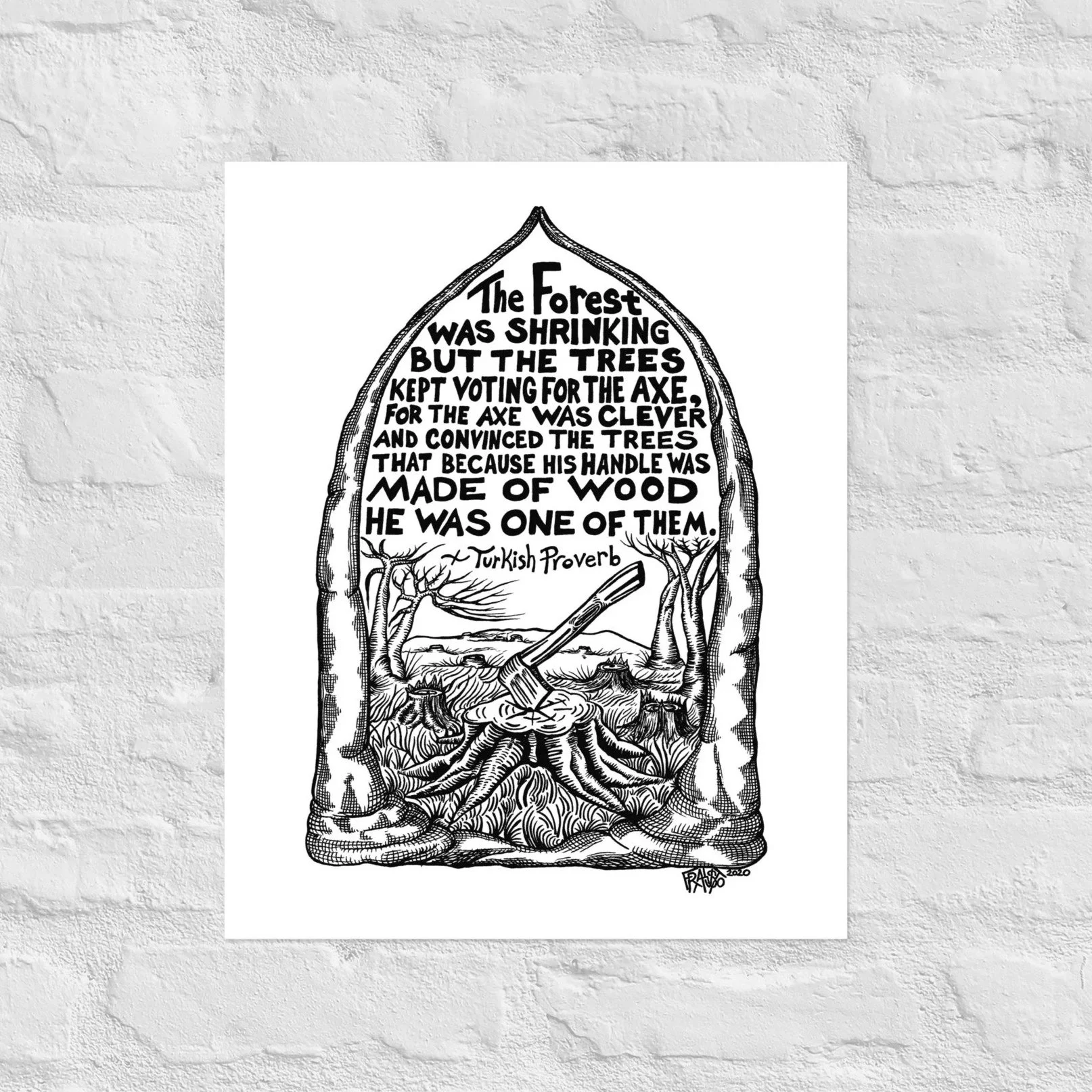 The Axe Print By Artist Rick Frausto