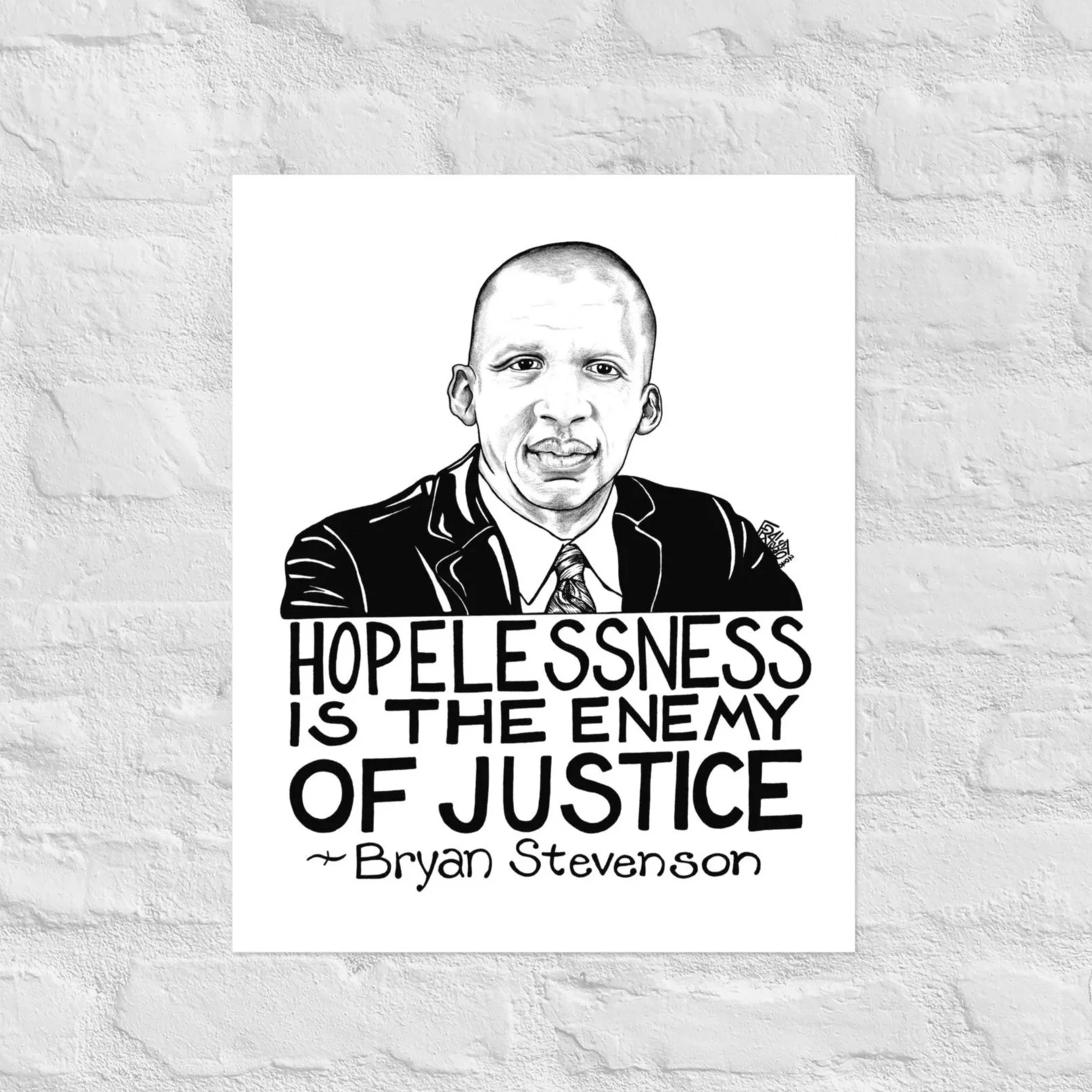 Bryan Stevenson Print By Artist Rick Frausto