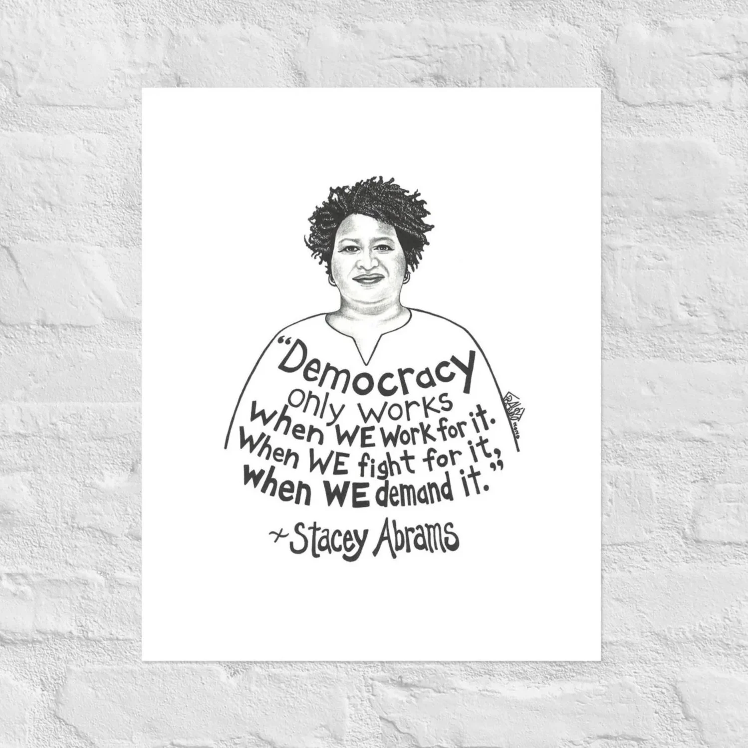 Stacey Abrams Print By Artist Rick Frausto