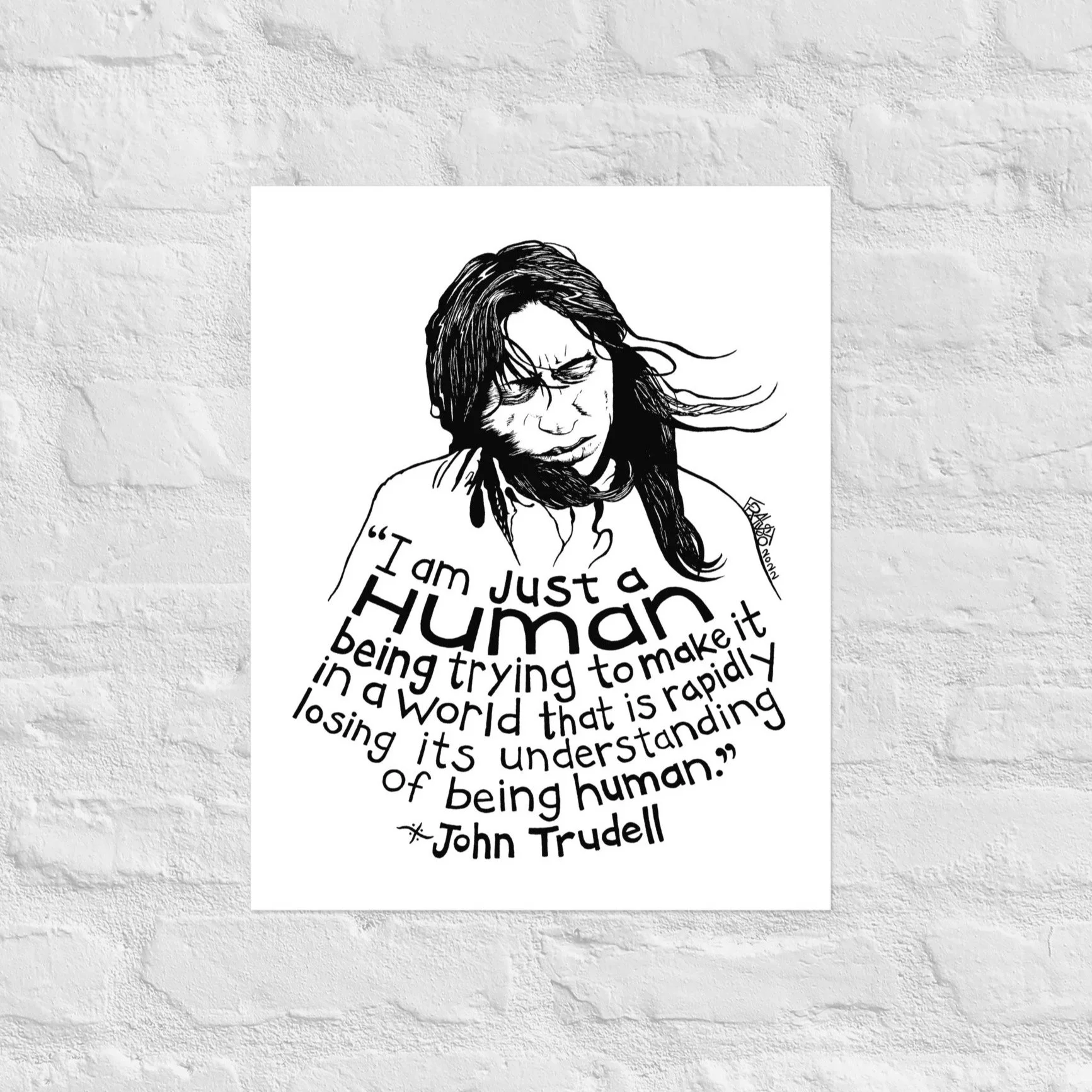 John Trudell Print By Artist Rick Frausto