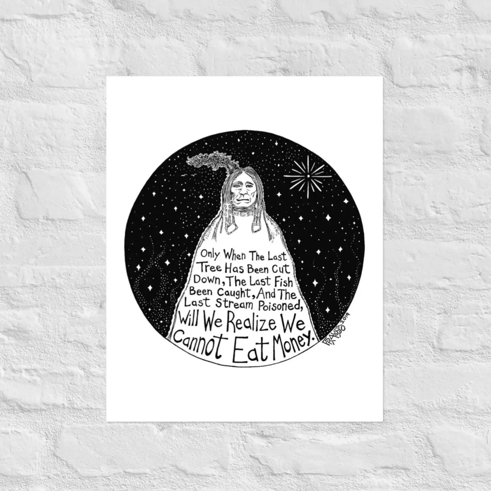 Native American Proverb #2 Print By Artist Rick Frausto