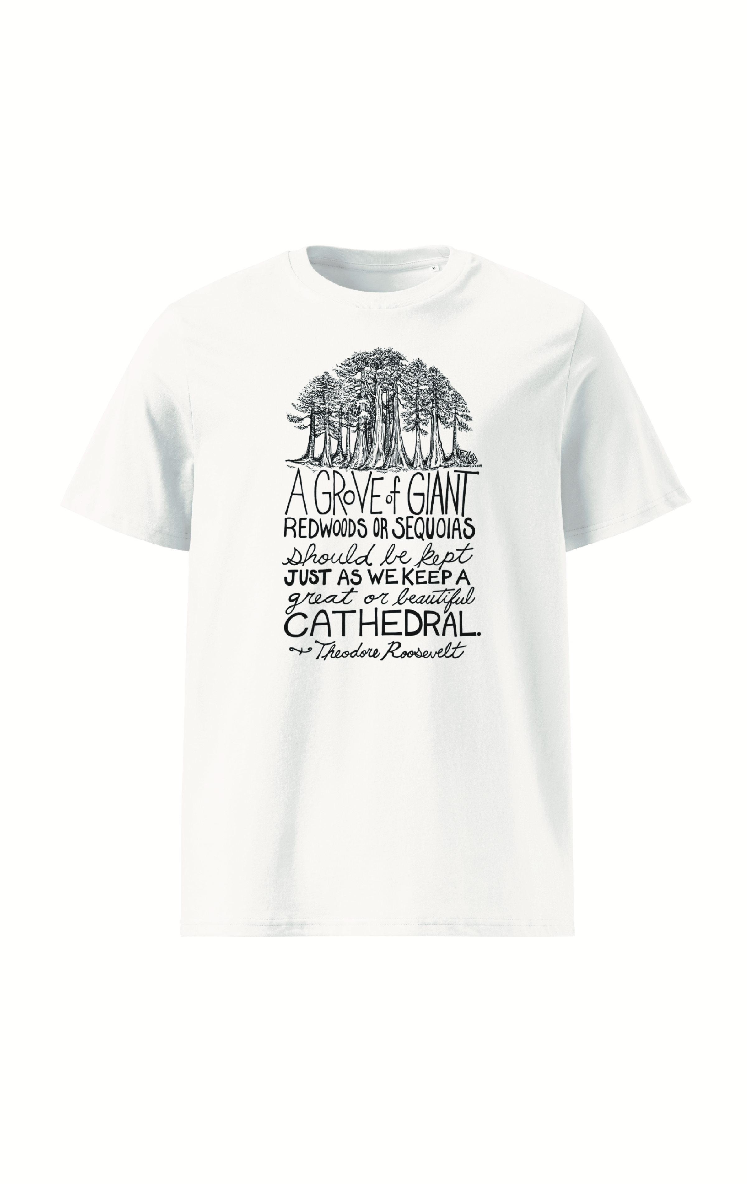 Redwoods Organic Cotton T-Shirt By Artist Rick Frausto