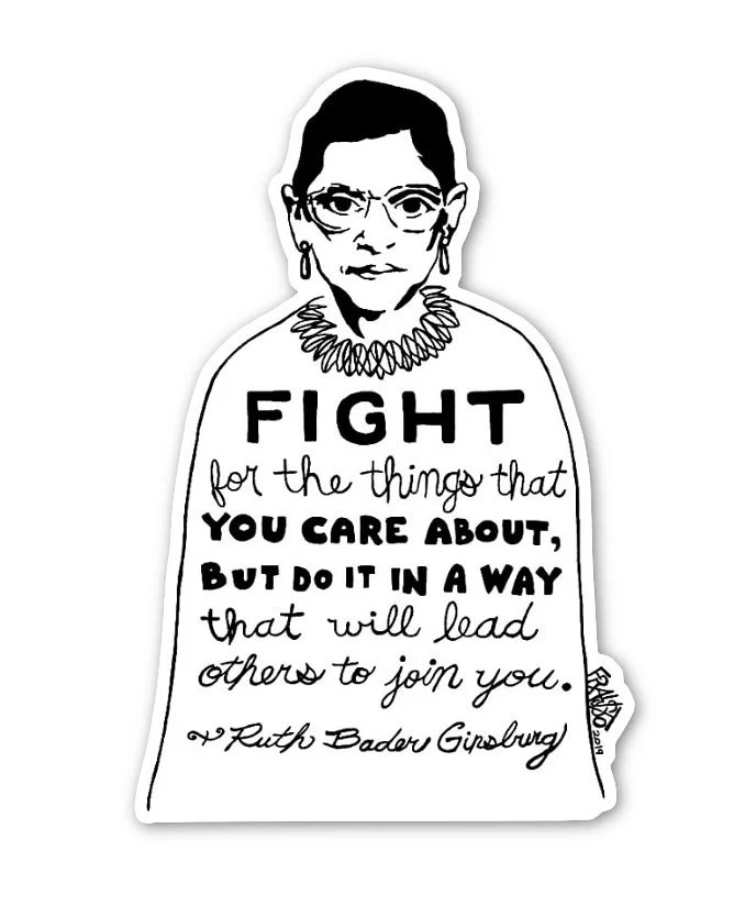 RBG 1 Eco-Friendly Sticker By Artist Rick Frausto