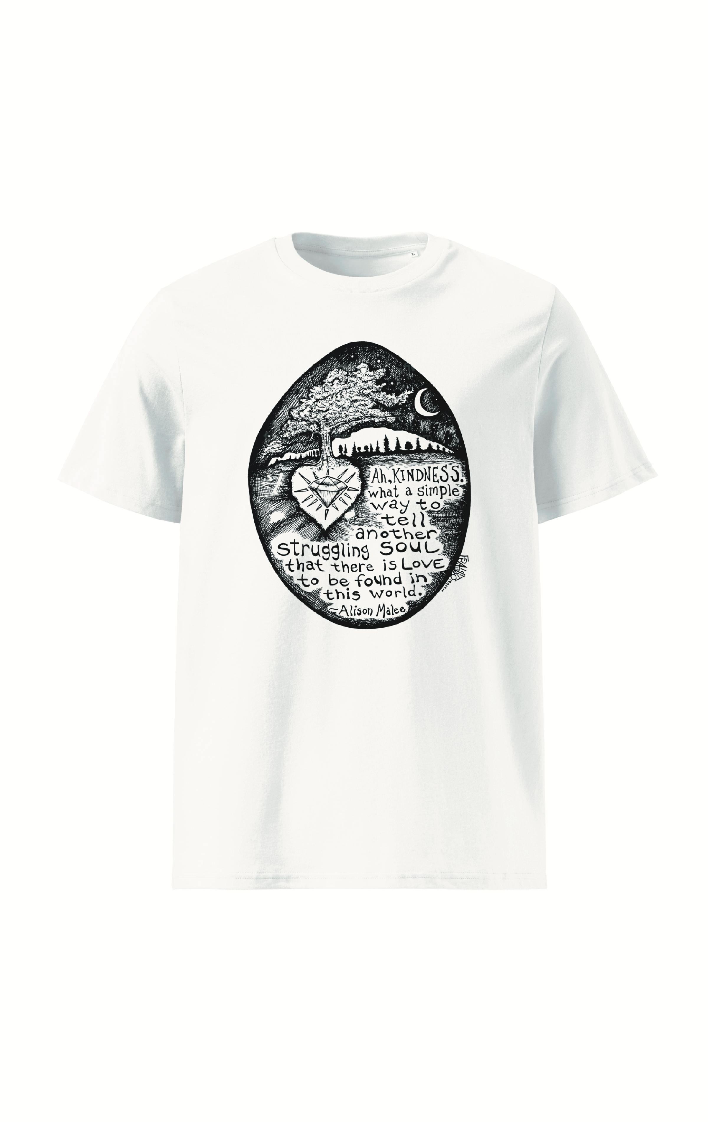 Kindness Organic Cotton T-Shirt By Artist Rick Frausto