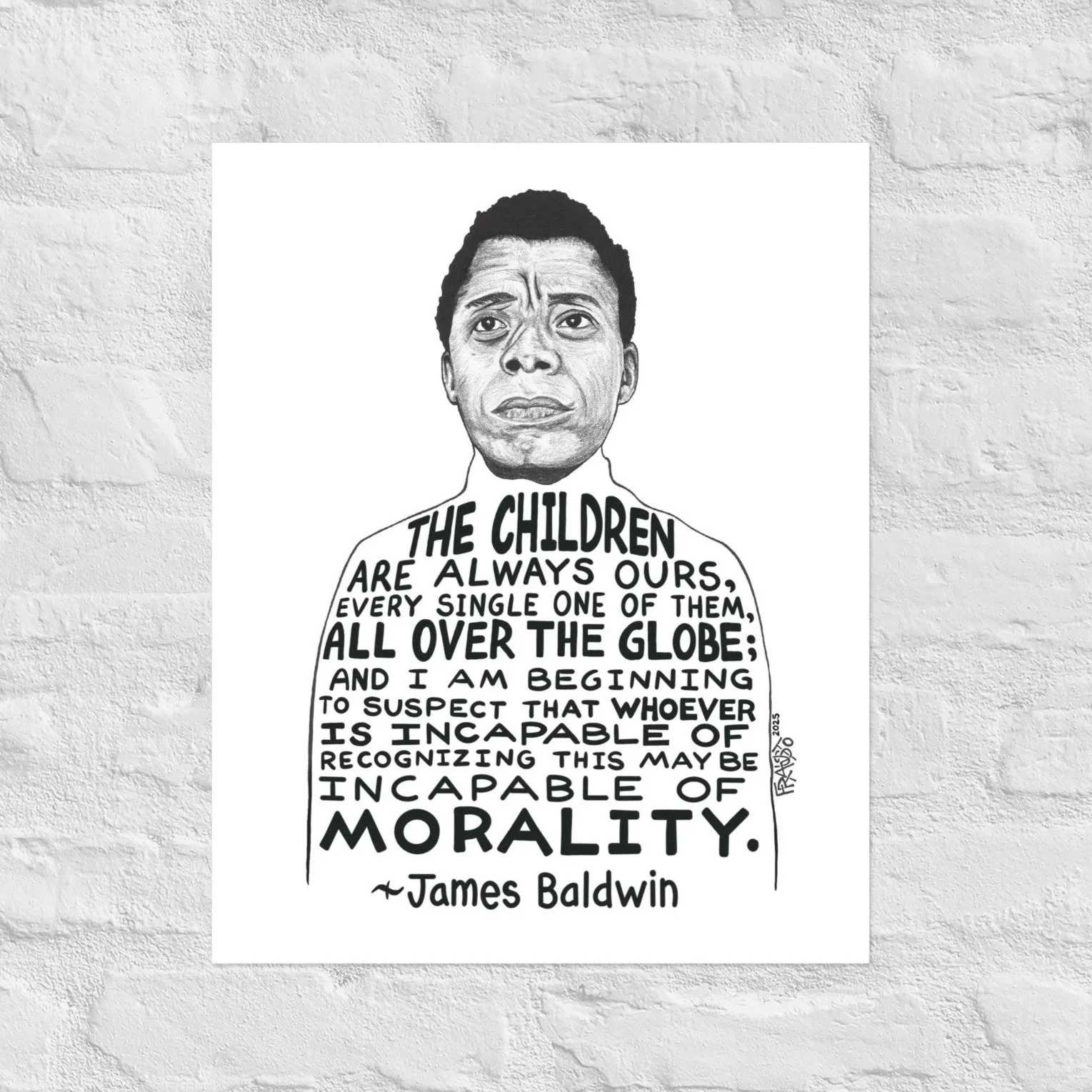 James Baldwin 2 Print By Artist Rick Frausto