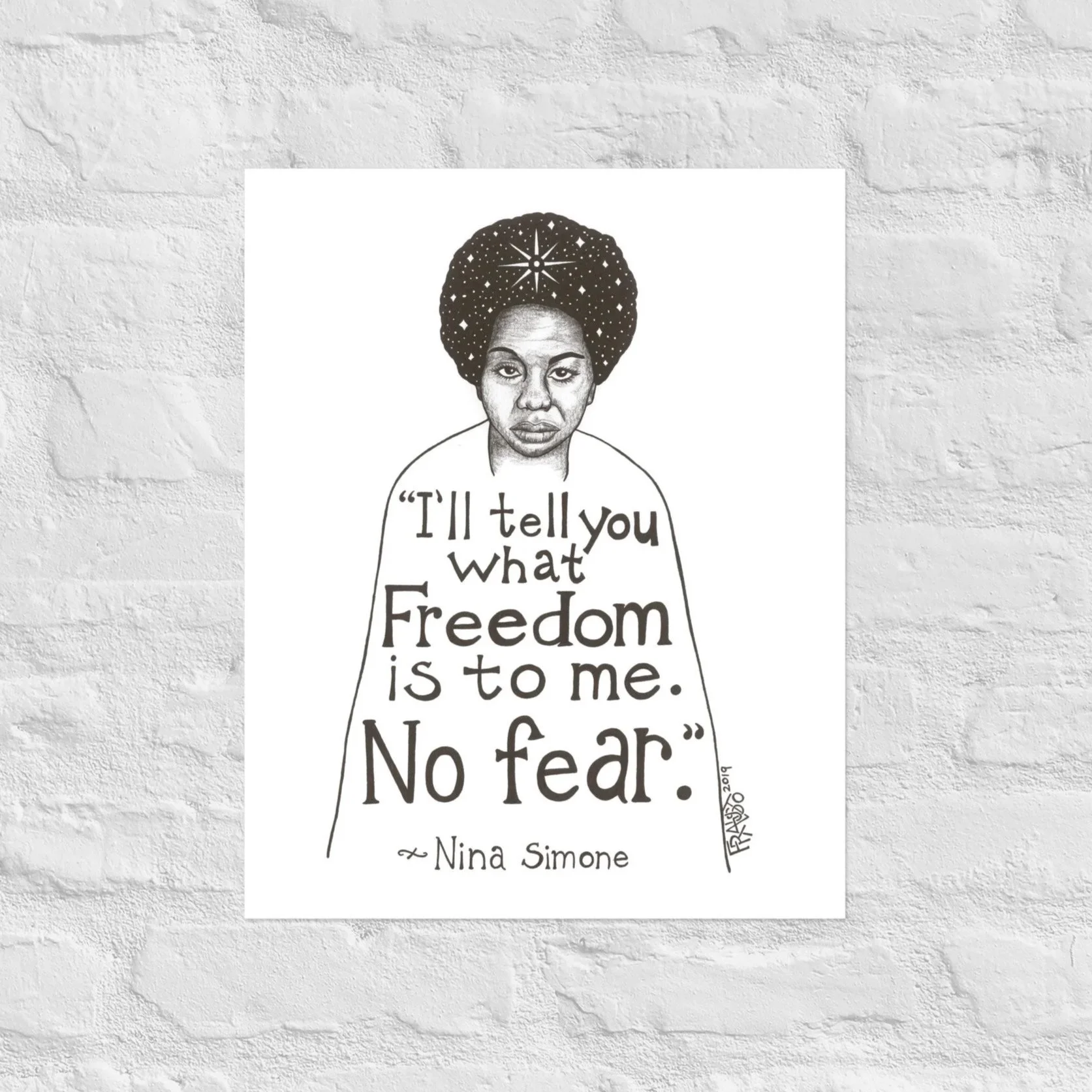 Nina Simone Print By Artist Rick Frausto