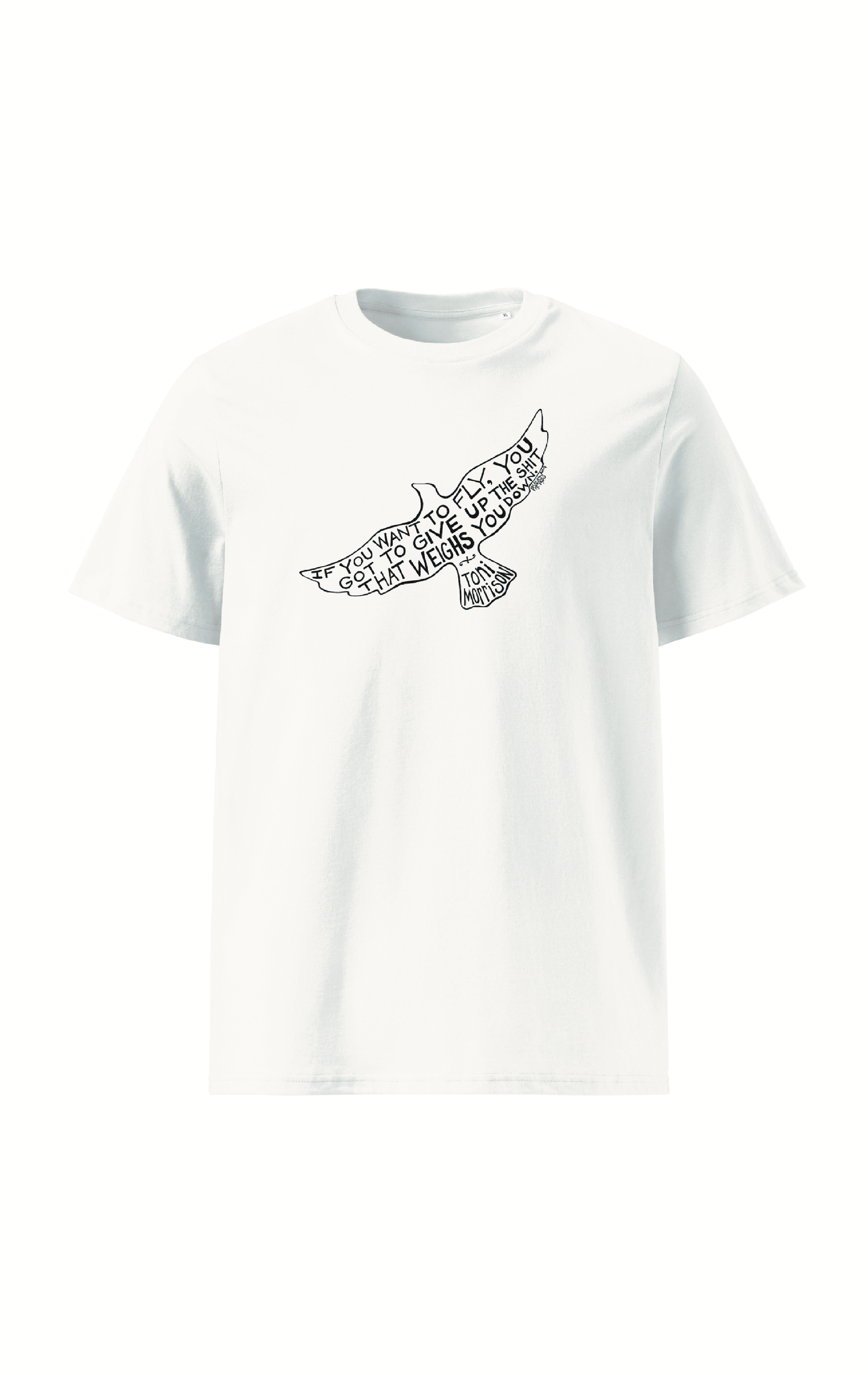Toni Morrison Organic Cotton T-Shirt By Artist Rick Frausto