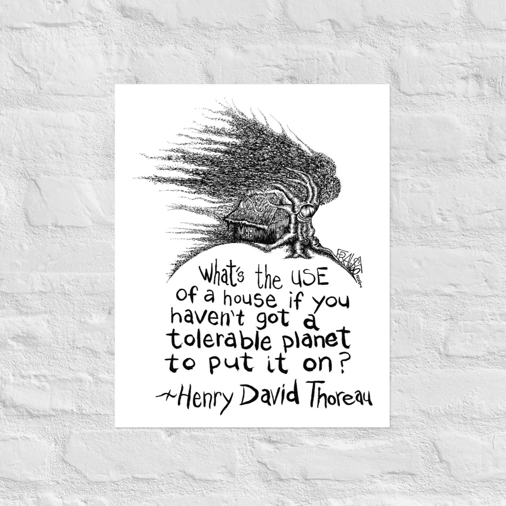 Thoreau Print By Artist Rick Frausto