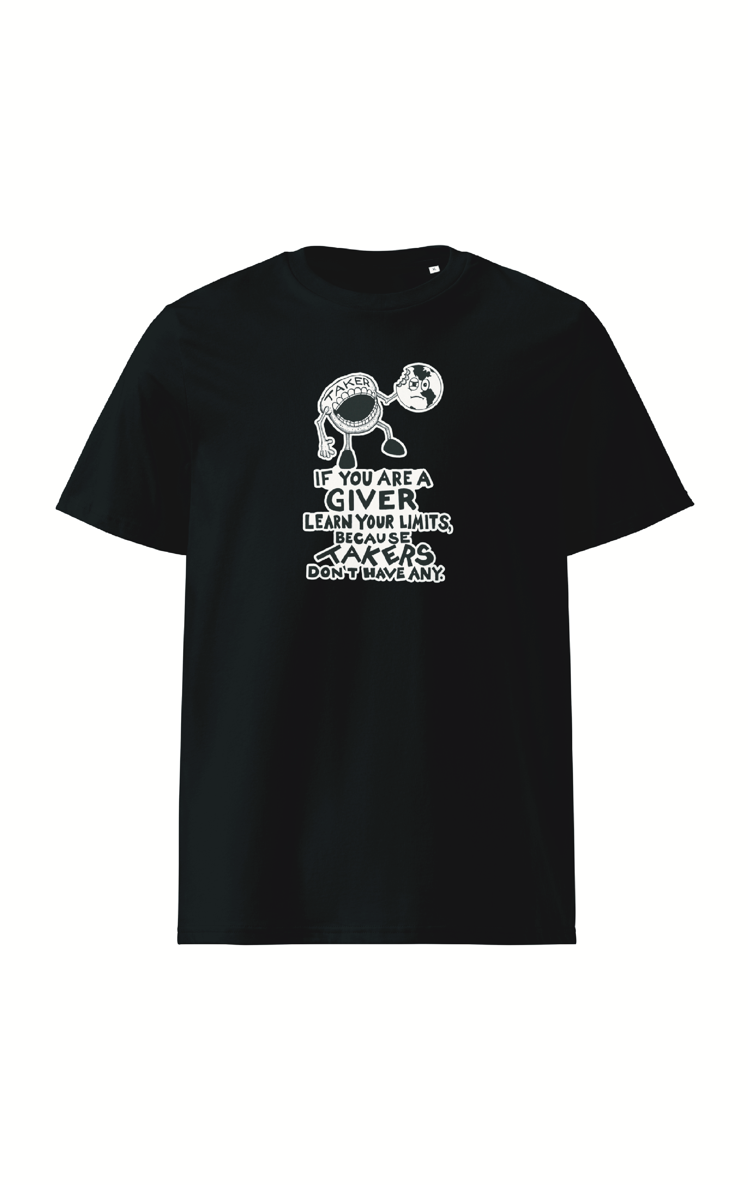The Taker Organic Cotton T-Shirt In Black By Artist Rick Frausto