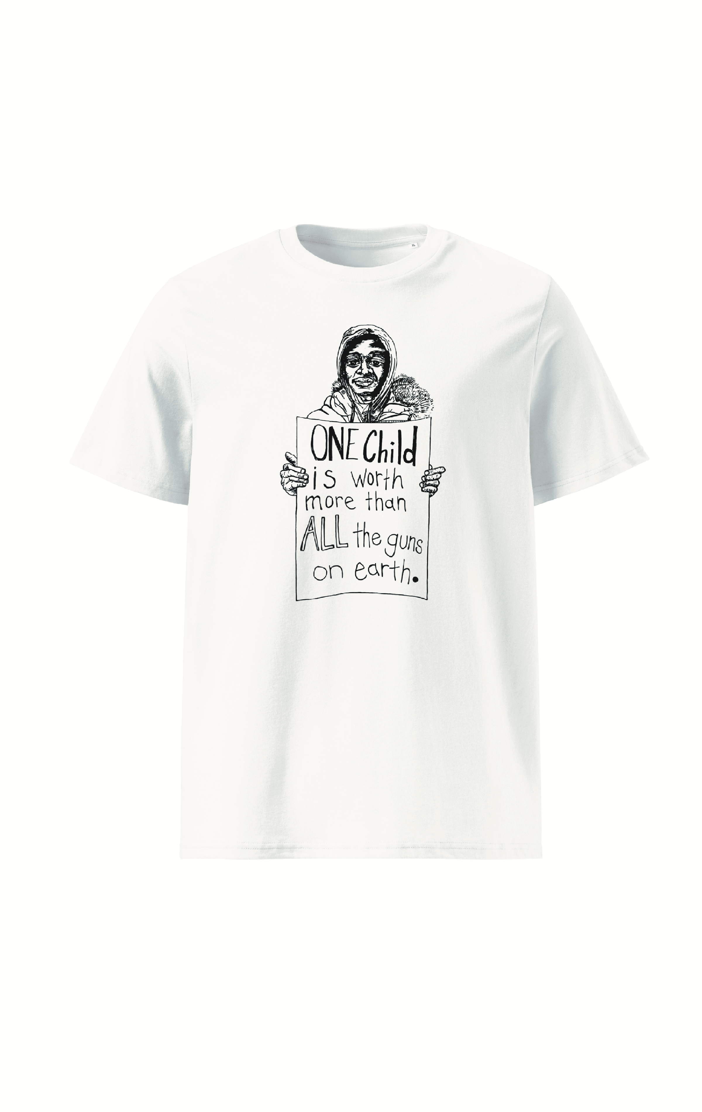 One Child Organic Cotton T-Shirt By Artist Rick Frausto