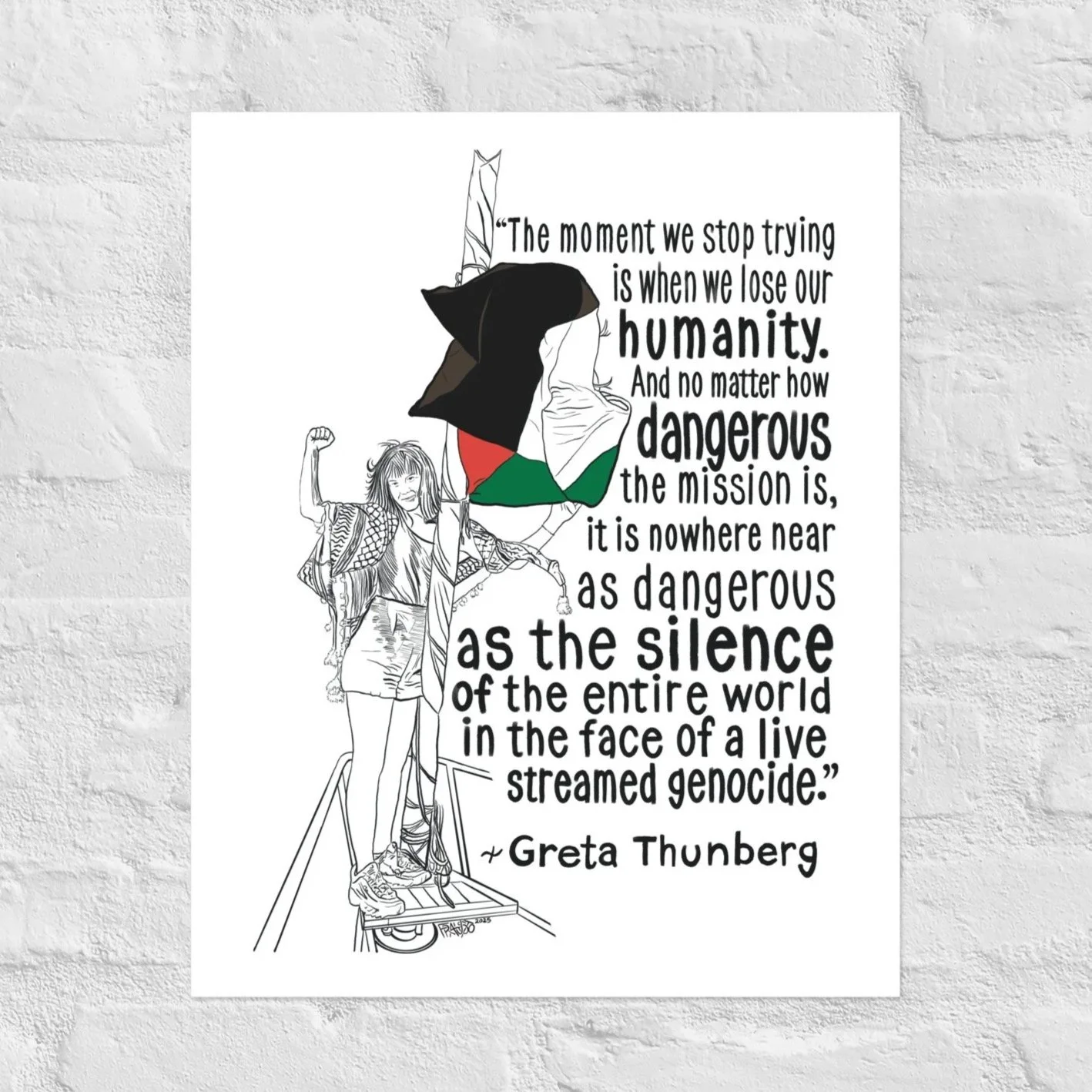 Greta Thunberg #2 Print By Artist Rick Frausto